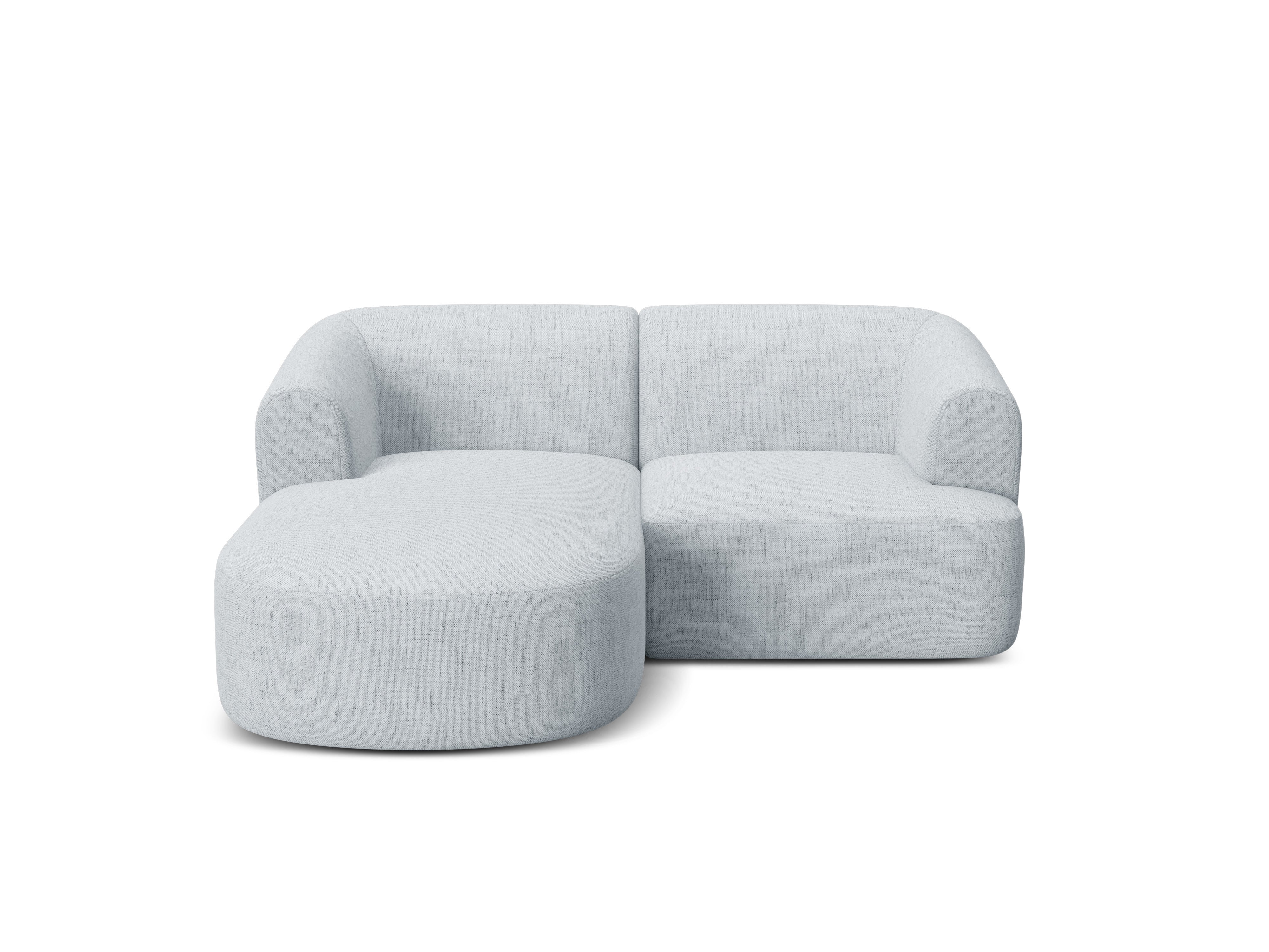 Left-sided 3-seater sofa CAMPI light gray chenille