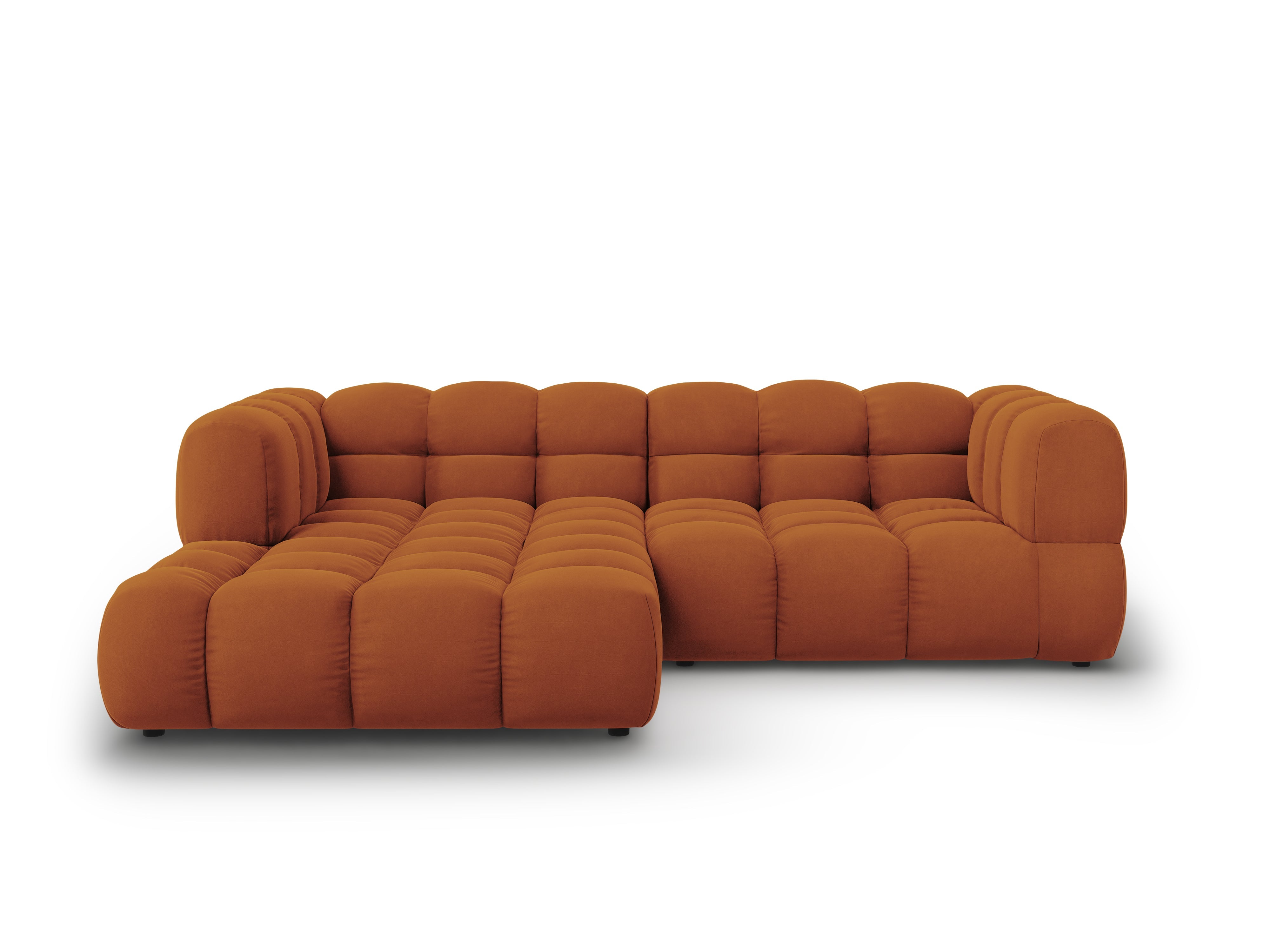 Narożnik aksamitny lewostronny 3-osobowy SKY terracotta Cosmopolitan Design Eye on Design