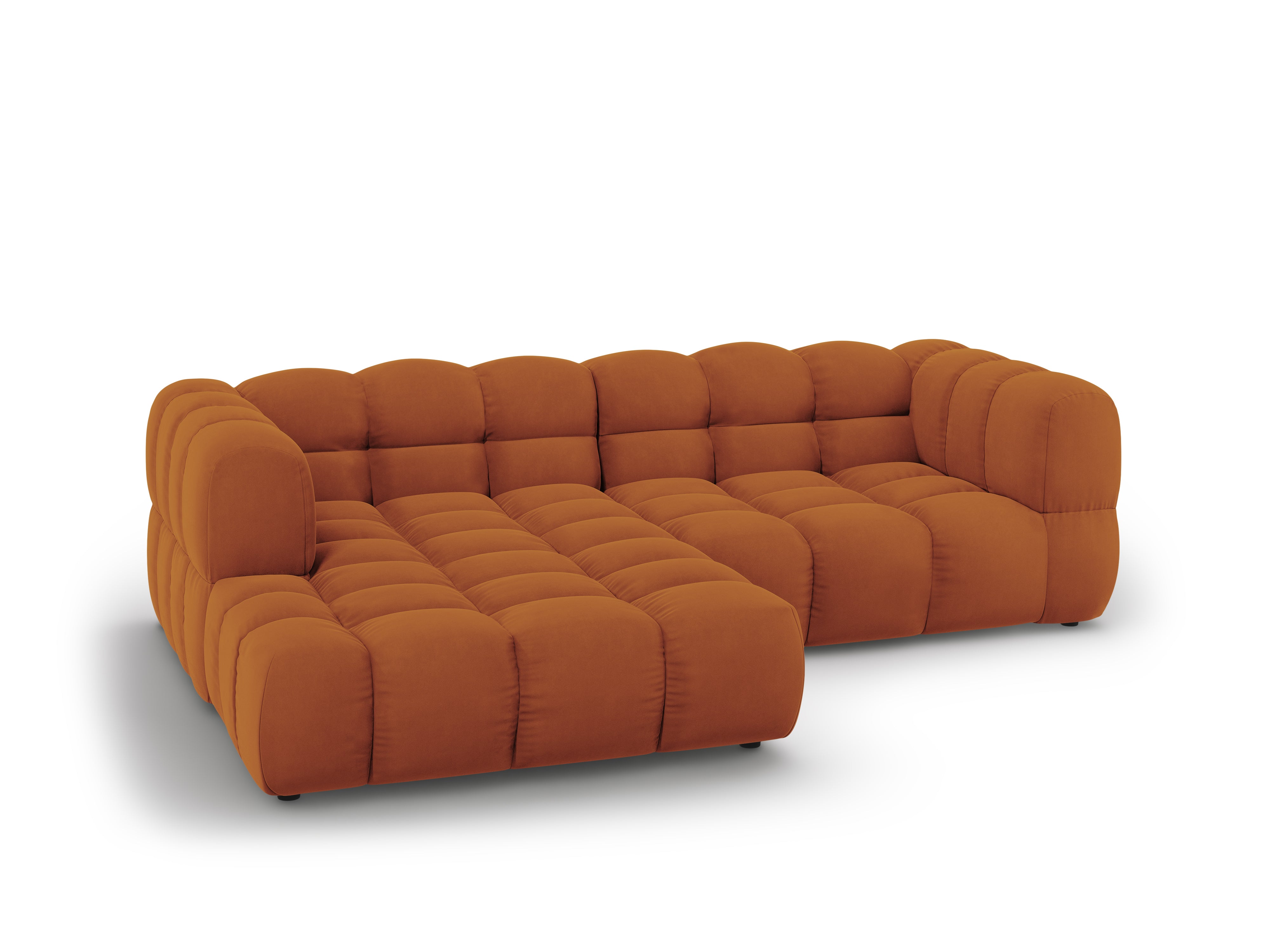 Narożnik aksamitny lewostronny 3-osobowy SKY terracotta Cosmopolitan Design Eye on Design