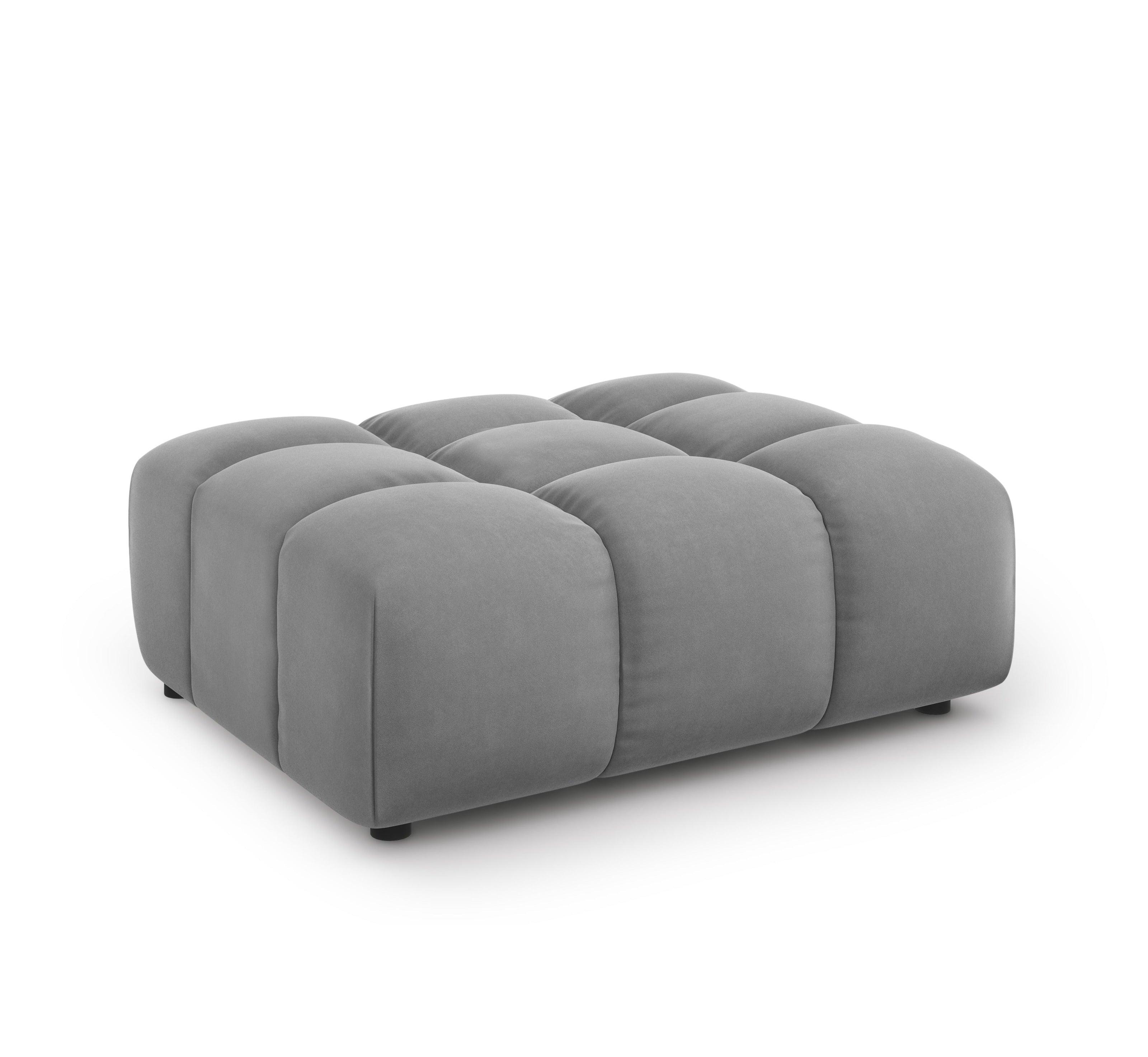 Puf aksamitny SKY jasnoszary – Cosmopolitan Design