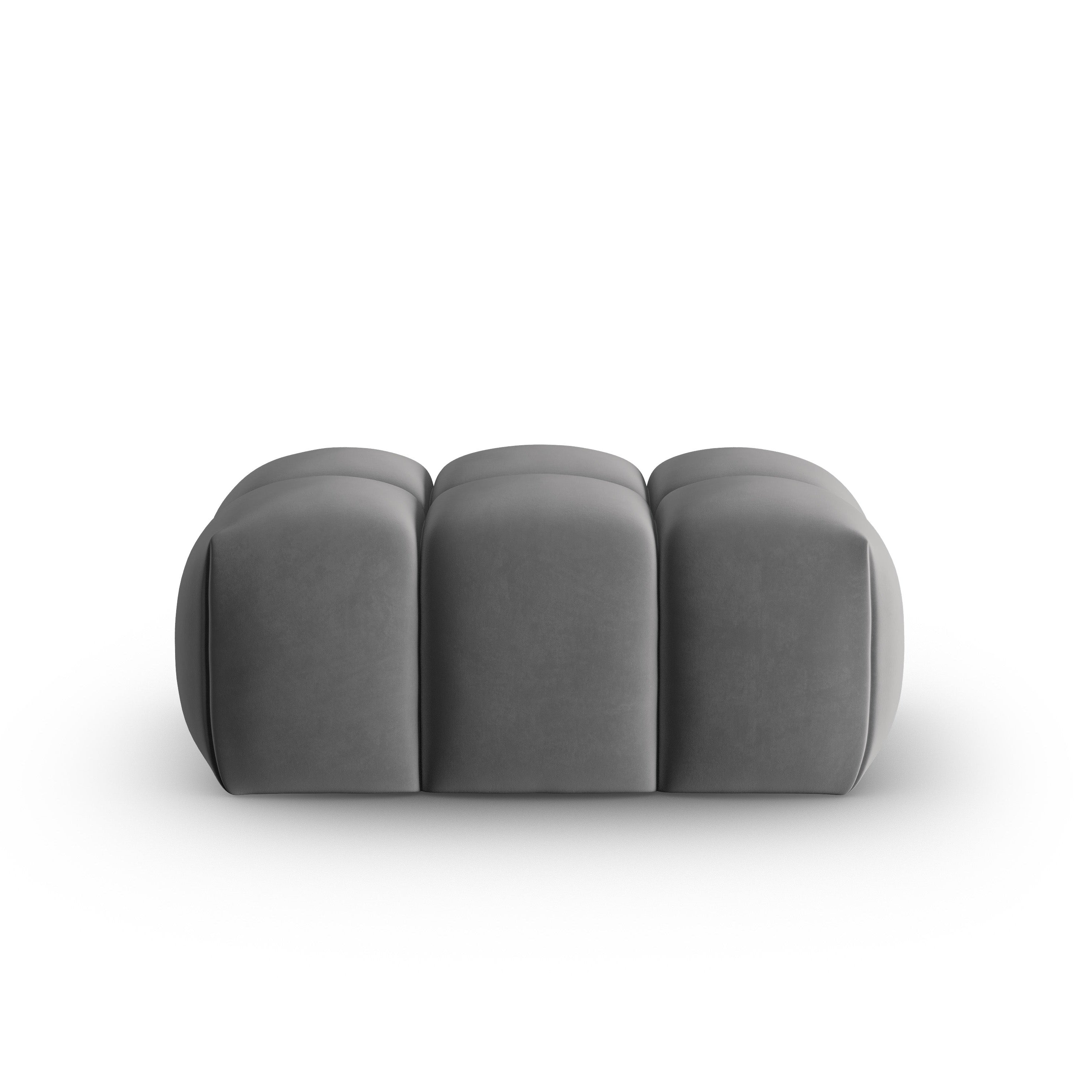 Gray Velvet Pouf VERONA