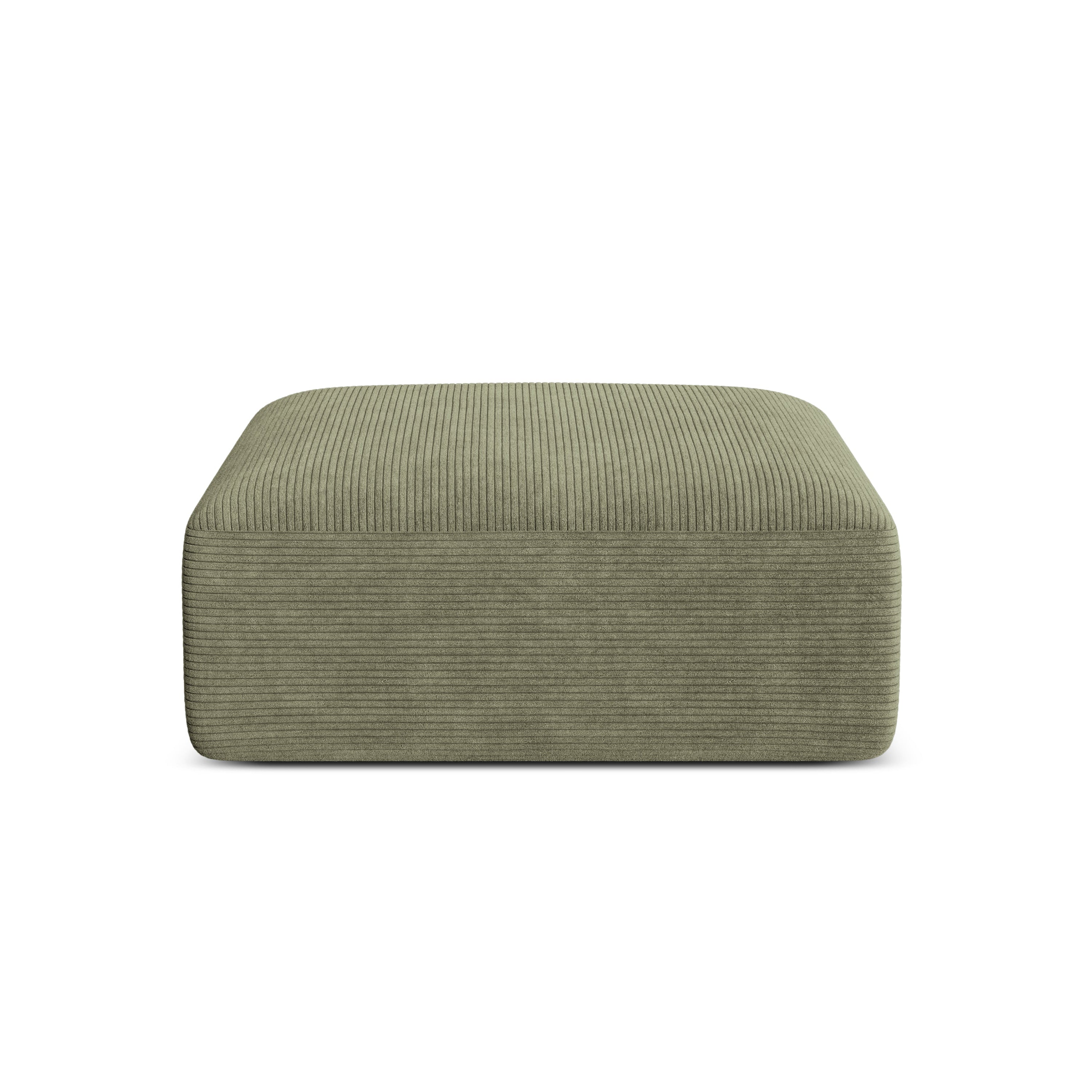 CAMPI green corduroy pouf