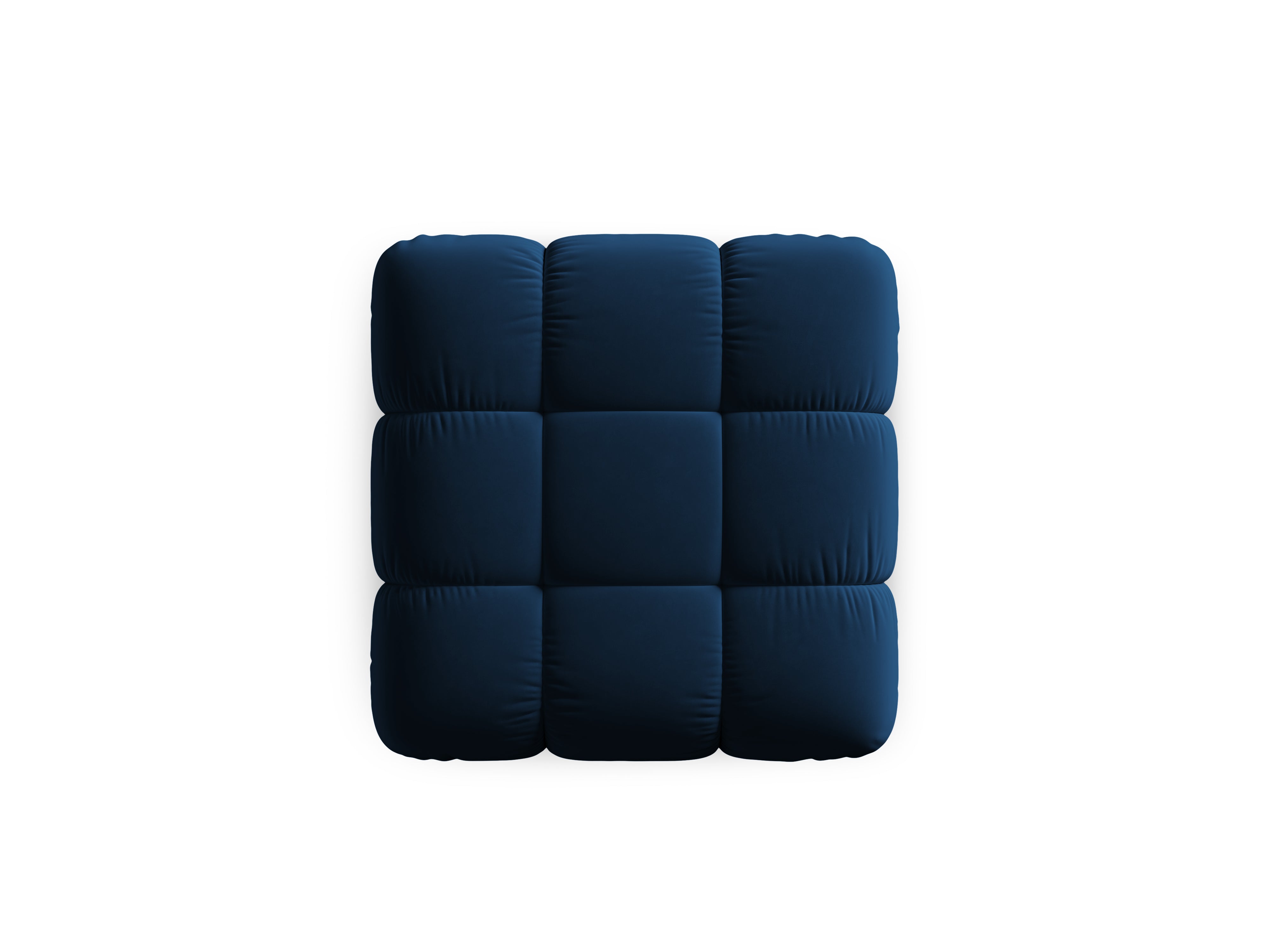 Puf van fluweel CORTINA koninklijk blauw