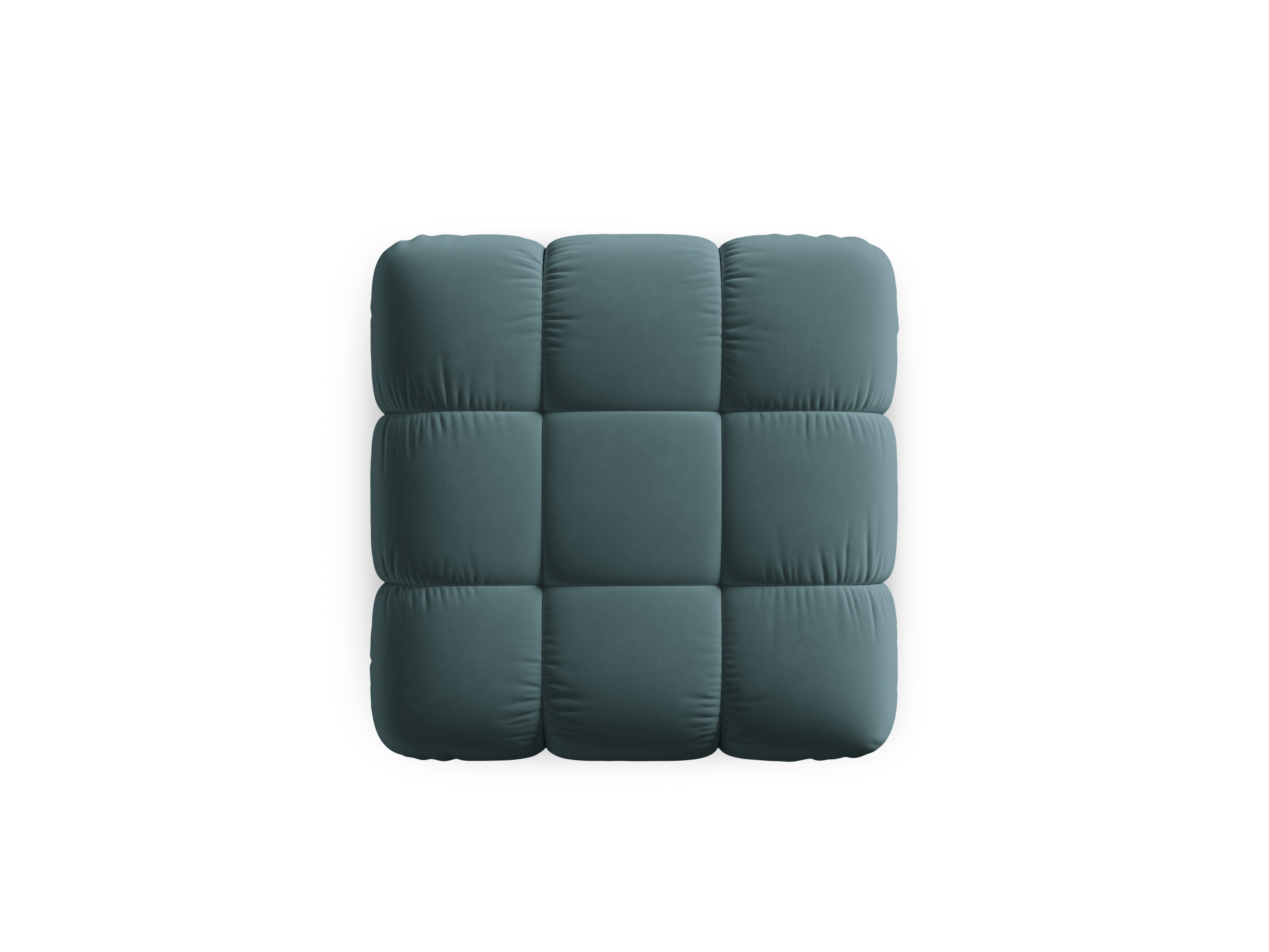 Puf aksamitny CORTINA turkusowy – Cosmopolitan Design