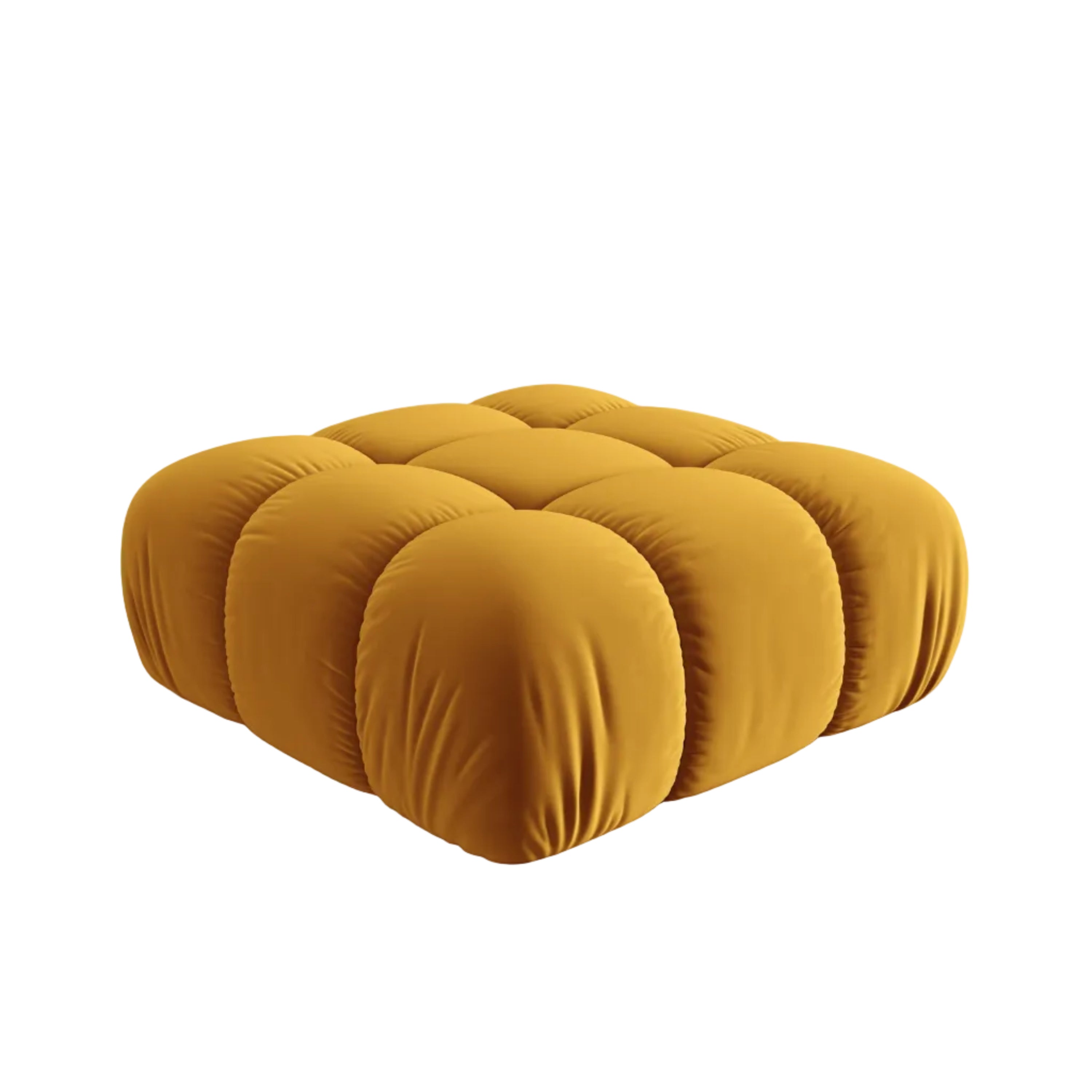 CORTINA Yellow Velvet Pouf