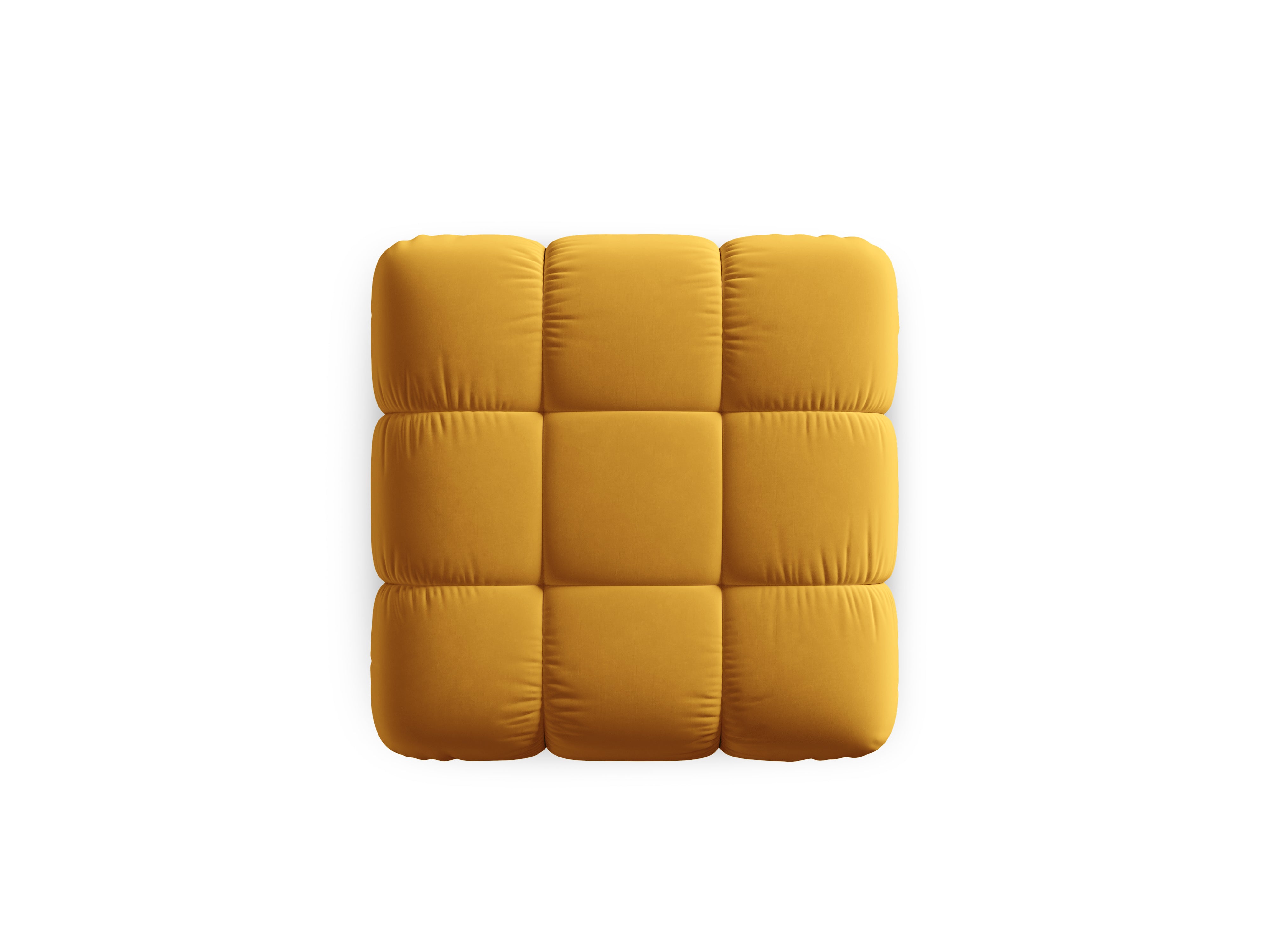 CORTINA Yellow Velvet Pouf
