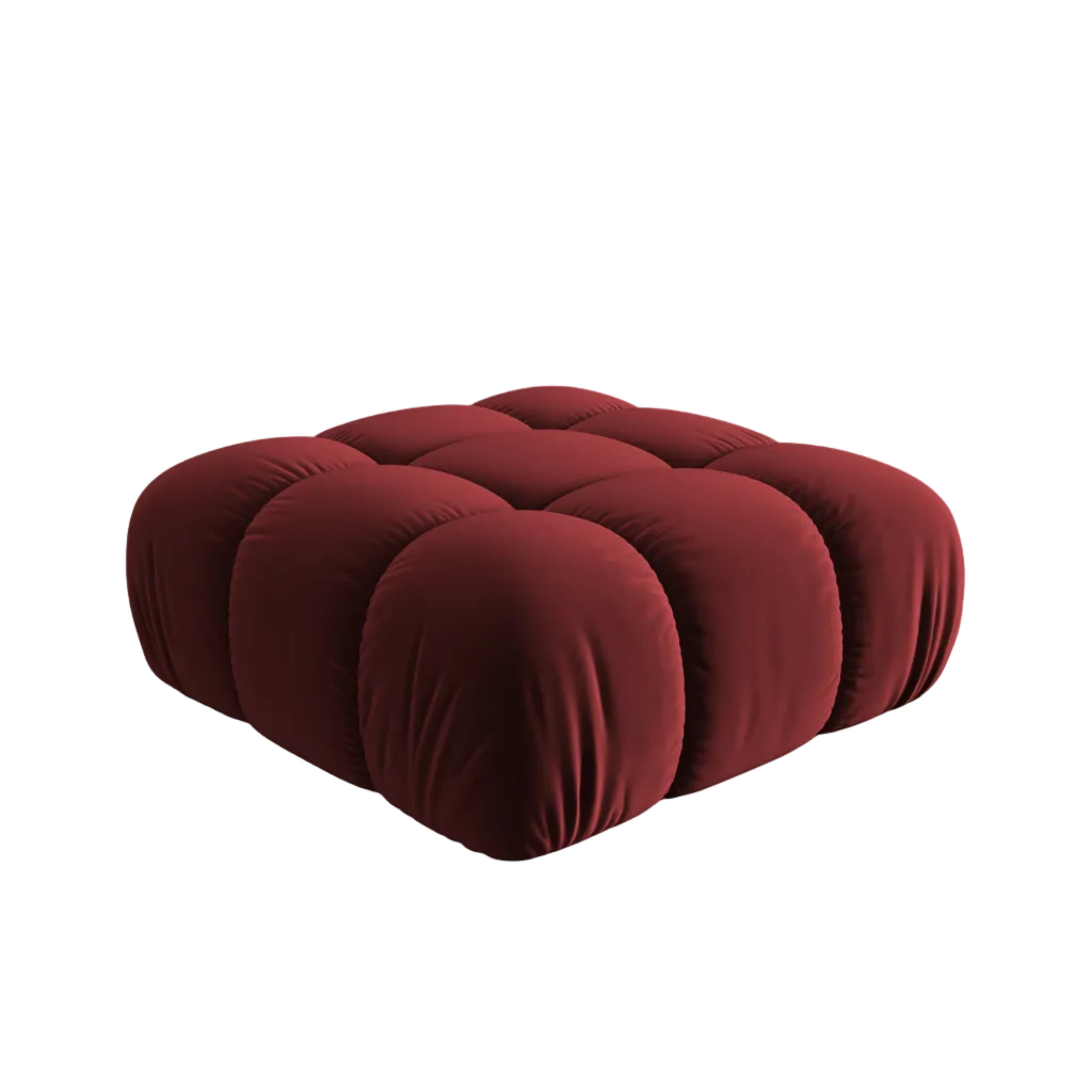Puf aksamitny CORTINA winny czerwony – Cosmopolitan Design