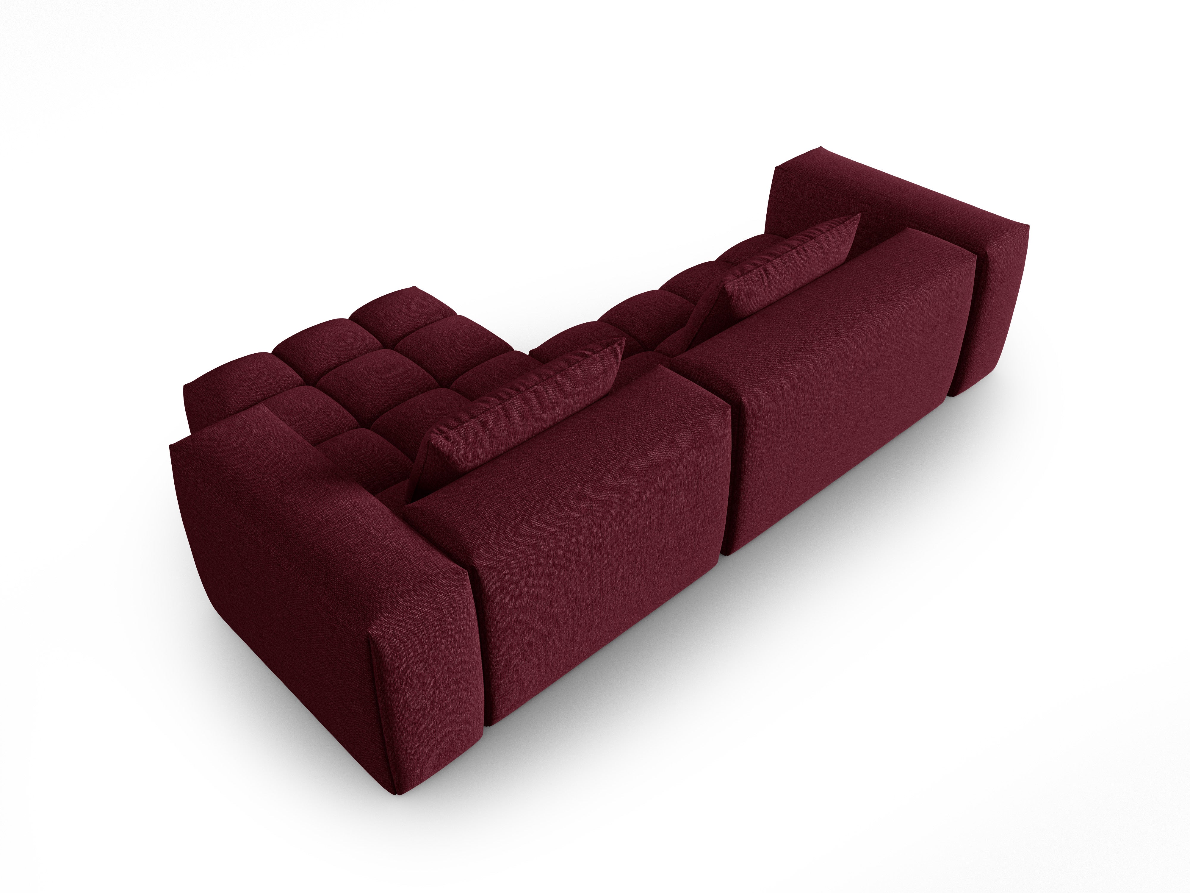 Narożnik 3-osobowy prawostronny VERONA burgundowy – Cosmopolitan Design