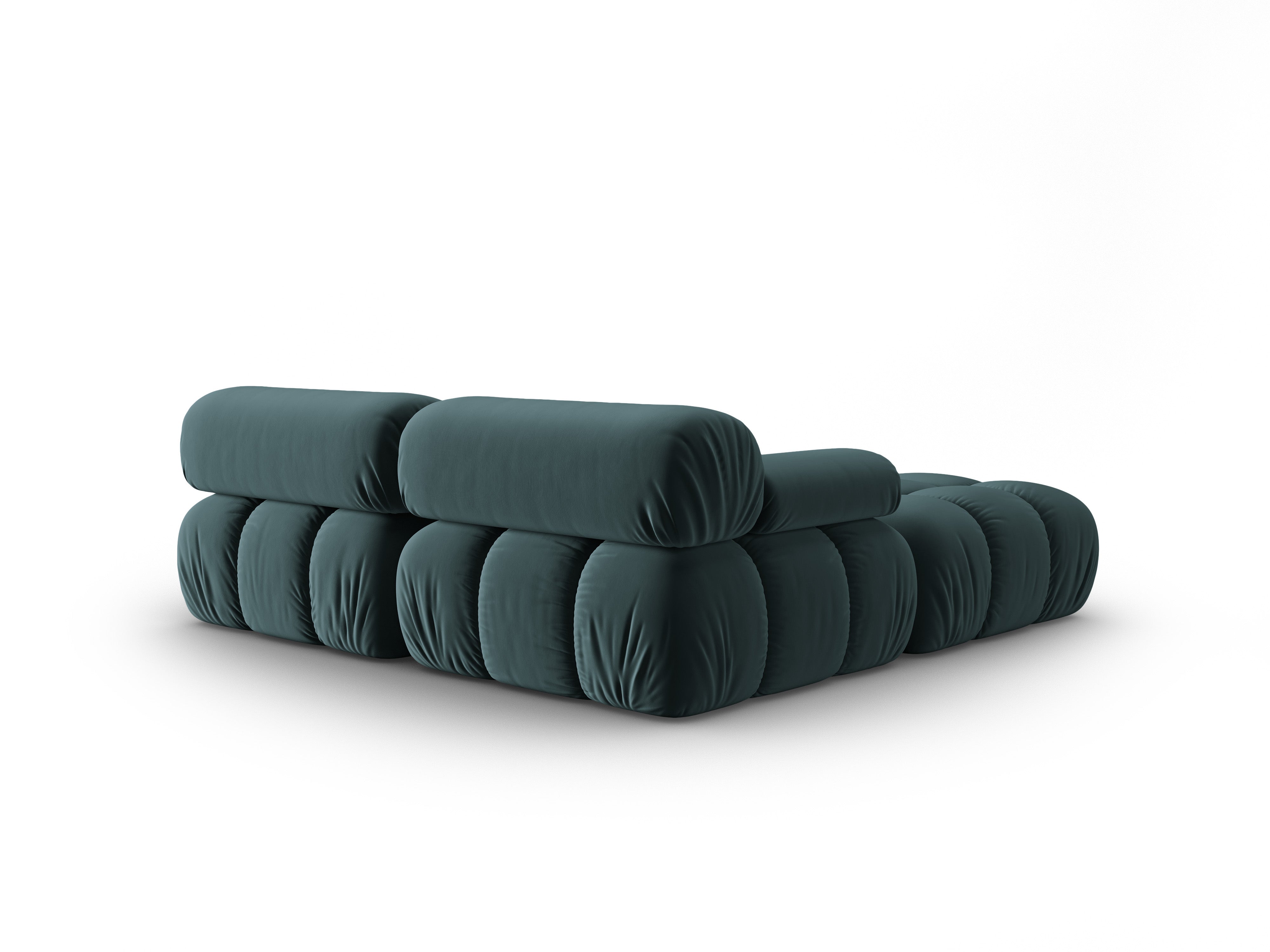 Narożnik aksamitny 3-osobowy CORTINA turkusowy – Cosmopolitan Design