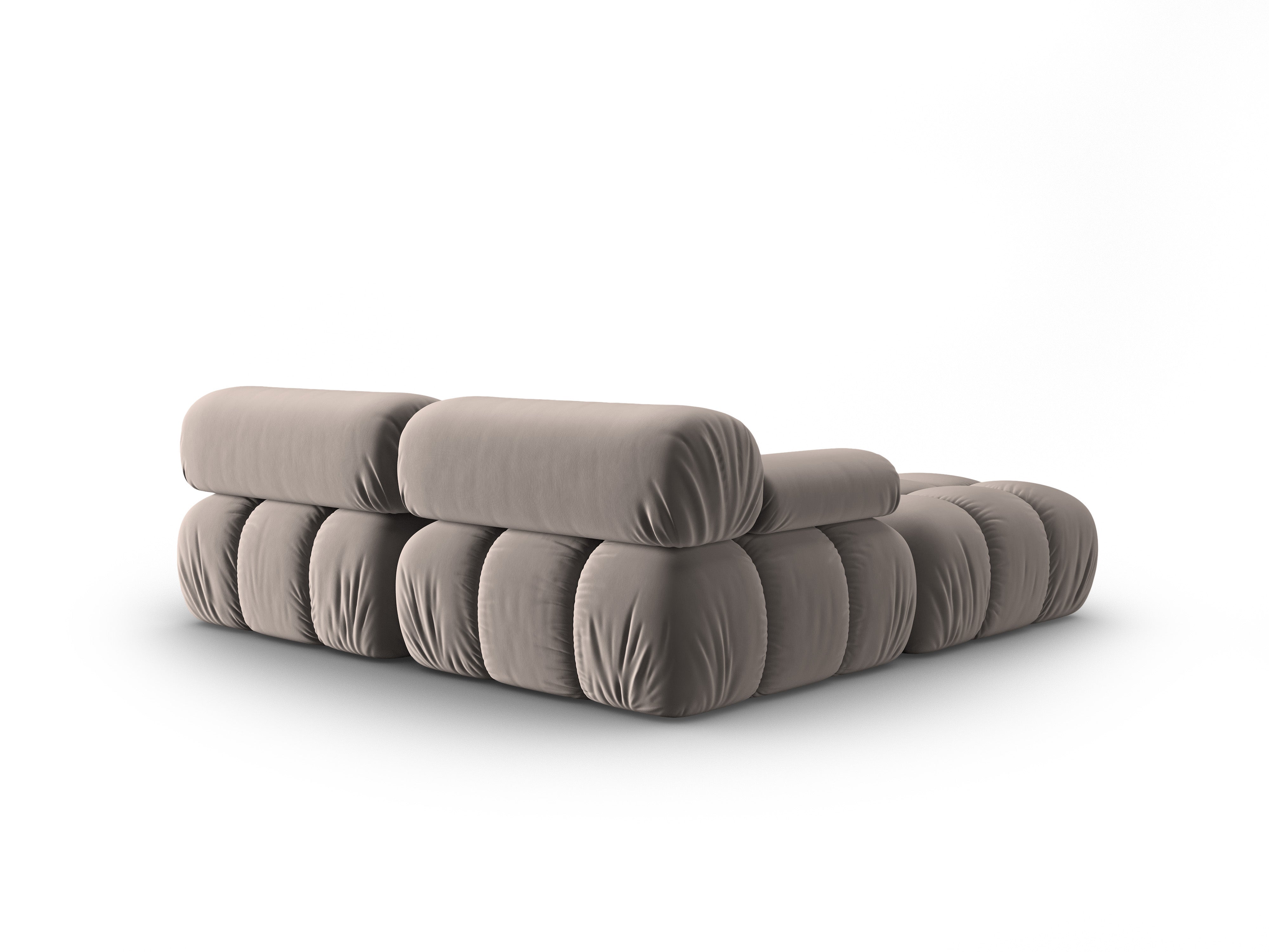 Narożnik aksamitny 3-osobowy CORTINA cappuccino – Cosmopolitan Design