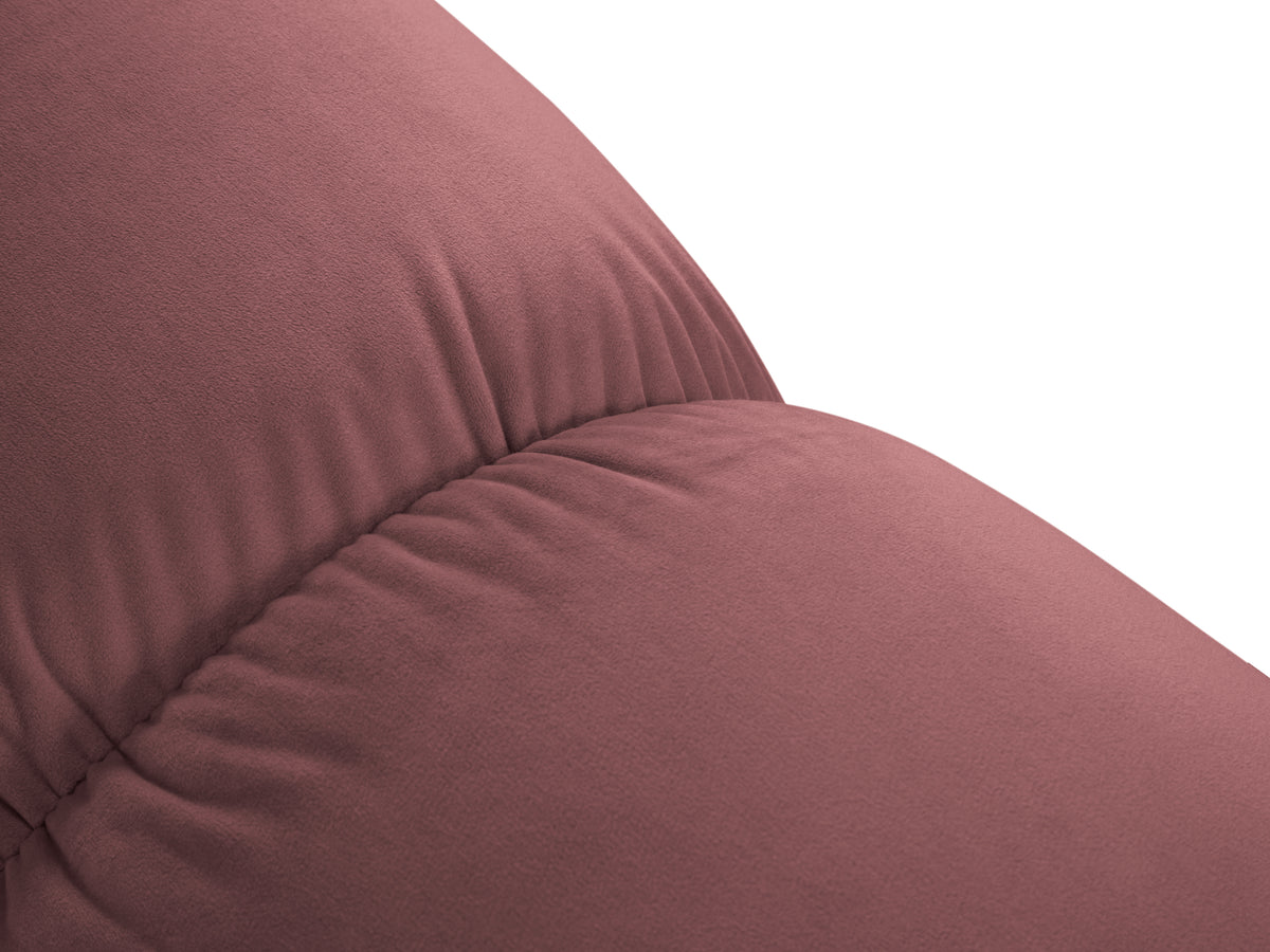 CORTINA 3-zits open links velours bank roze