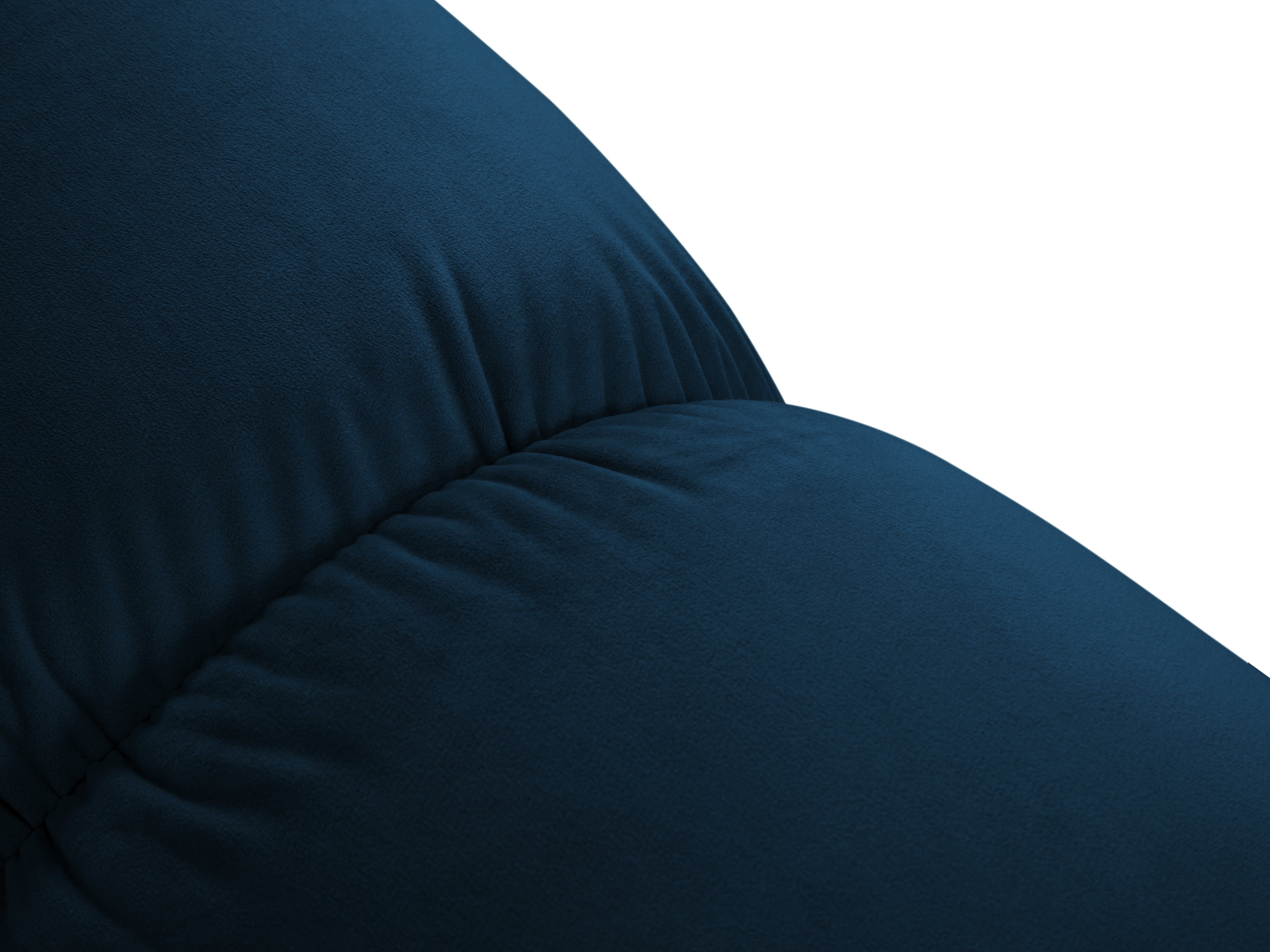 CORTINA 3-zits open links velours bank in koninklijk blauw