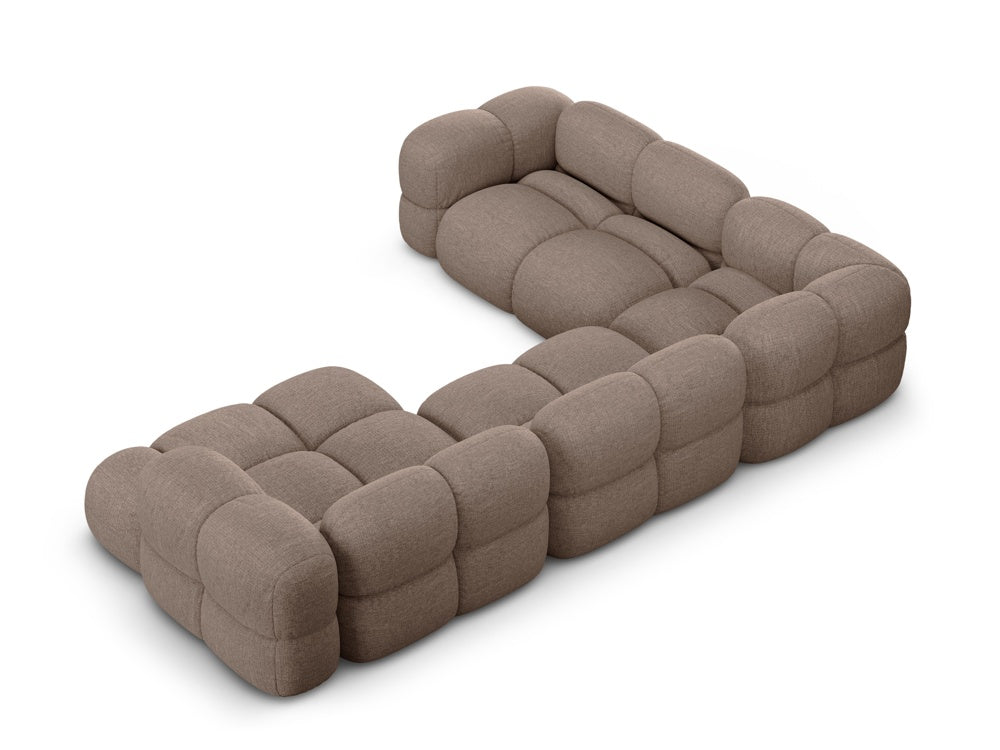 U-vormige linkerhoekbank LORETTO cappuccino