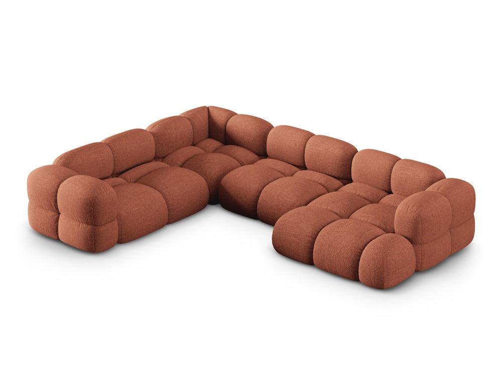 Left-facing U-shaped sofa LORETTO coral