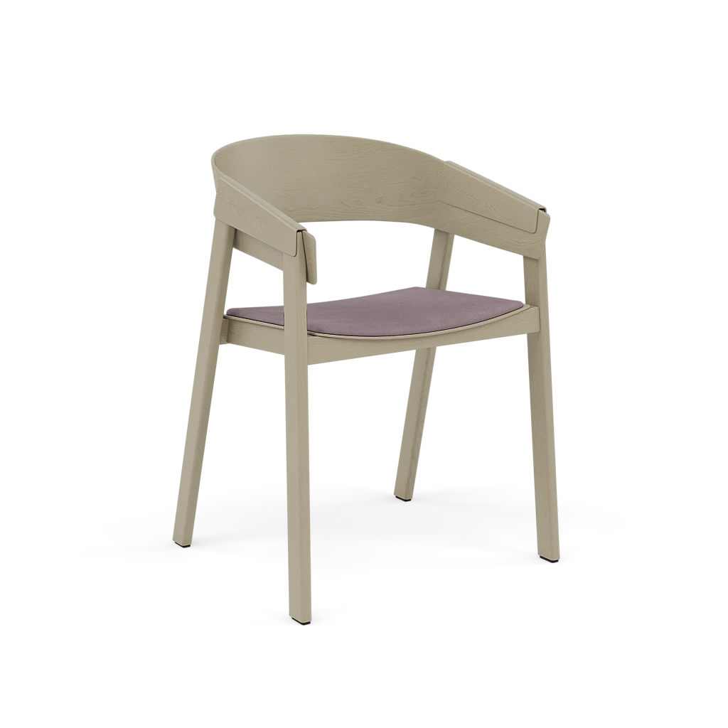 COVER fauteuil met armleuningen, gepersonaliseerd met een donkerbeige basis