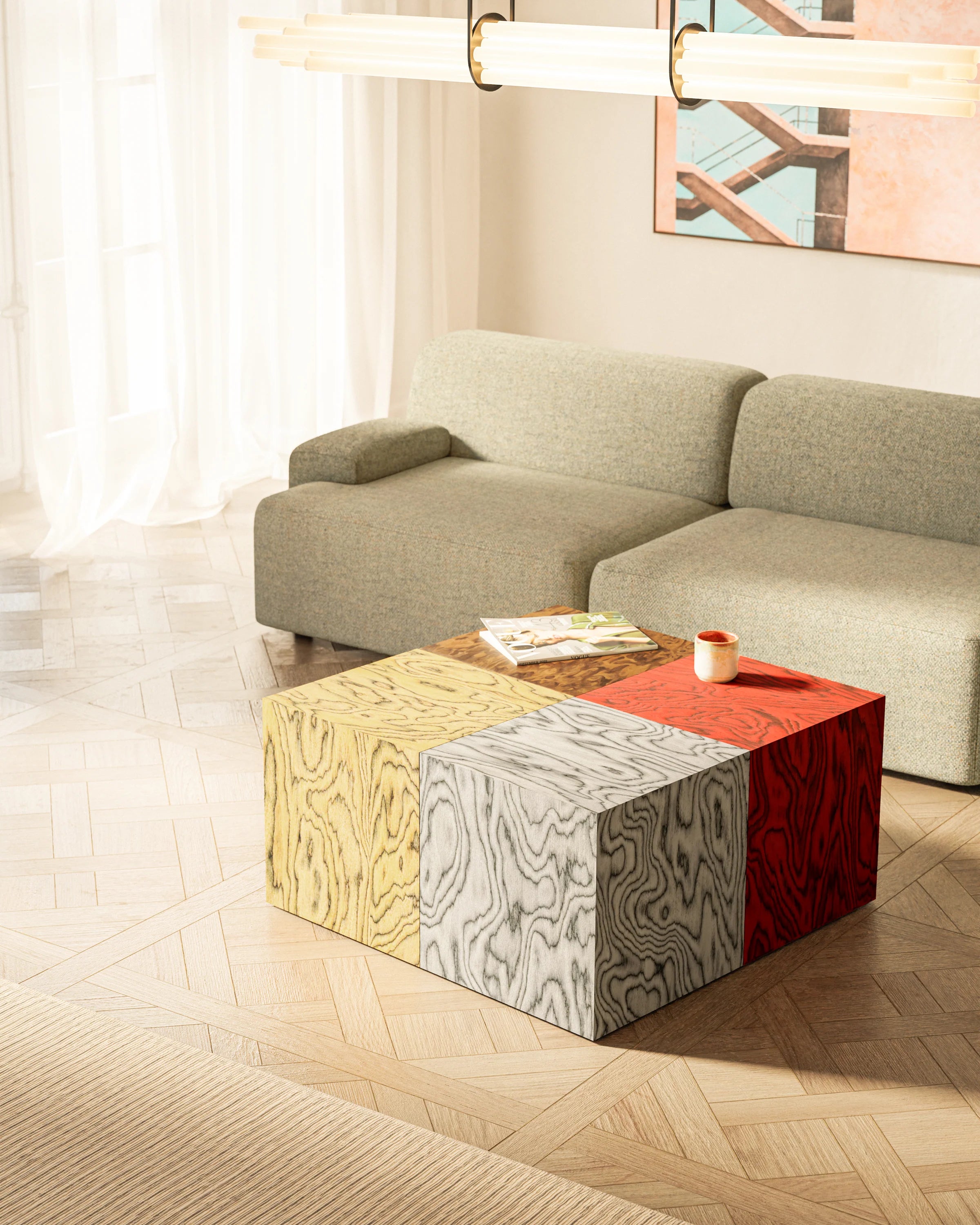 Beistelltisch CUBE Sottsass gelb