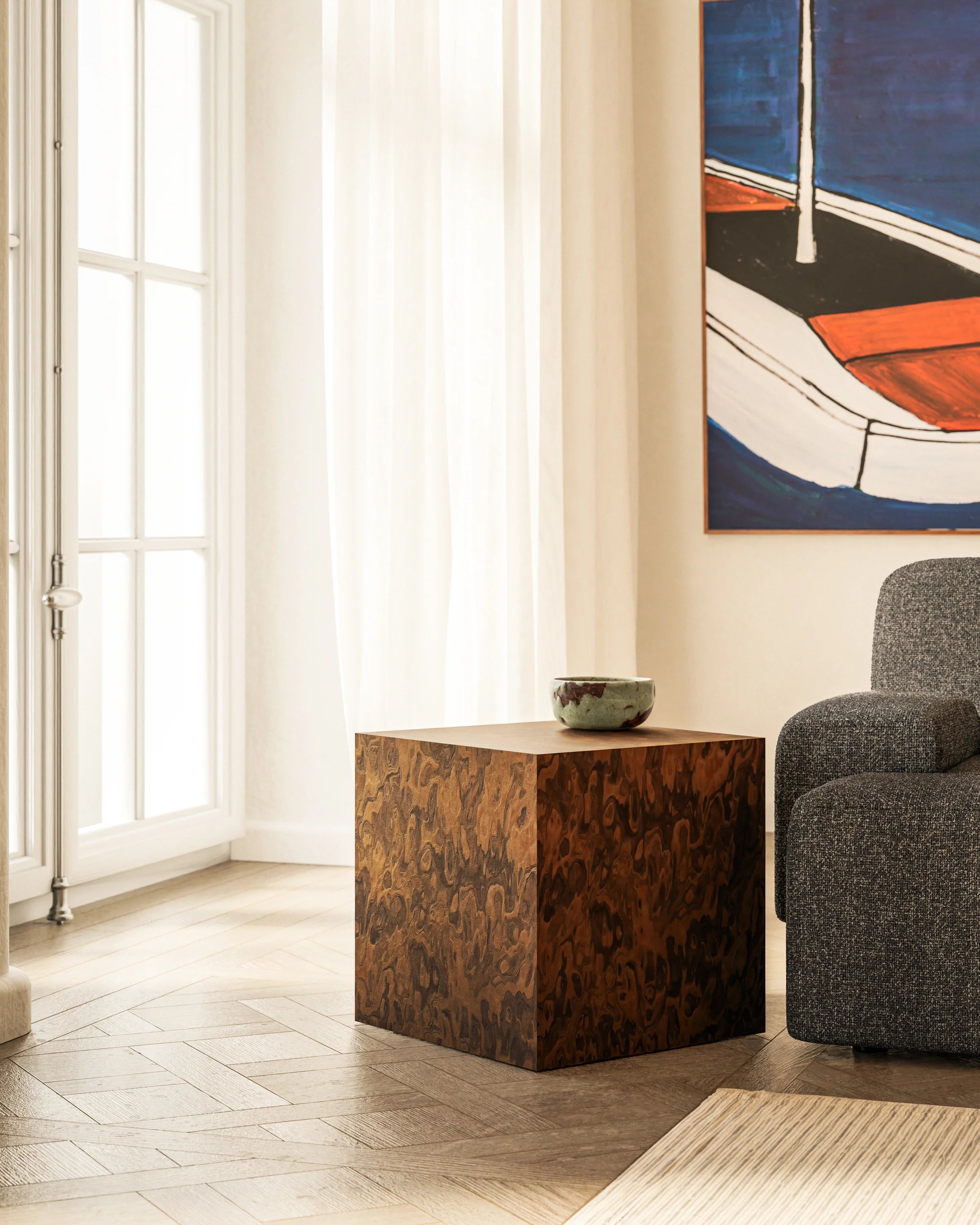 Beistelltisch CUBE California Burl