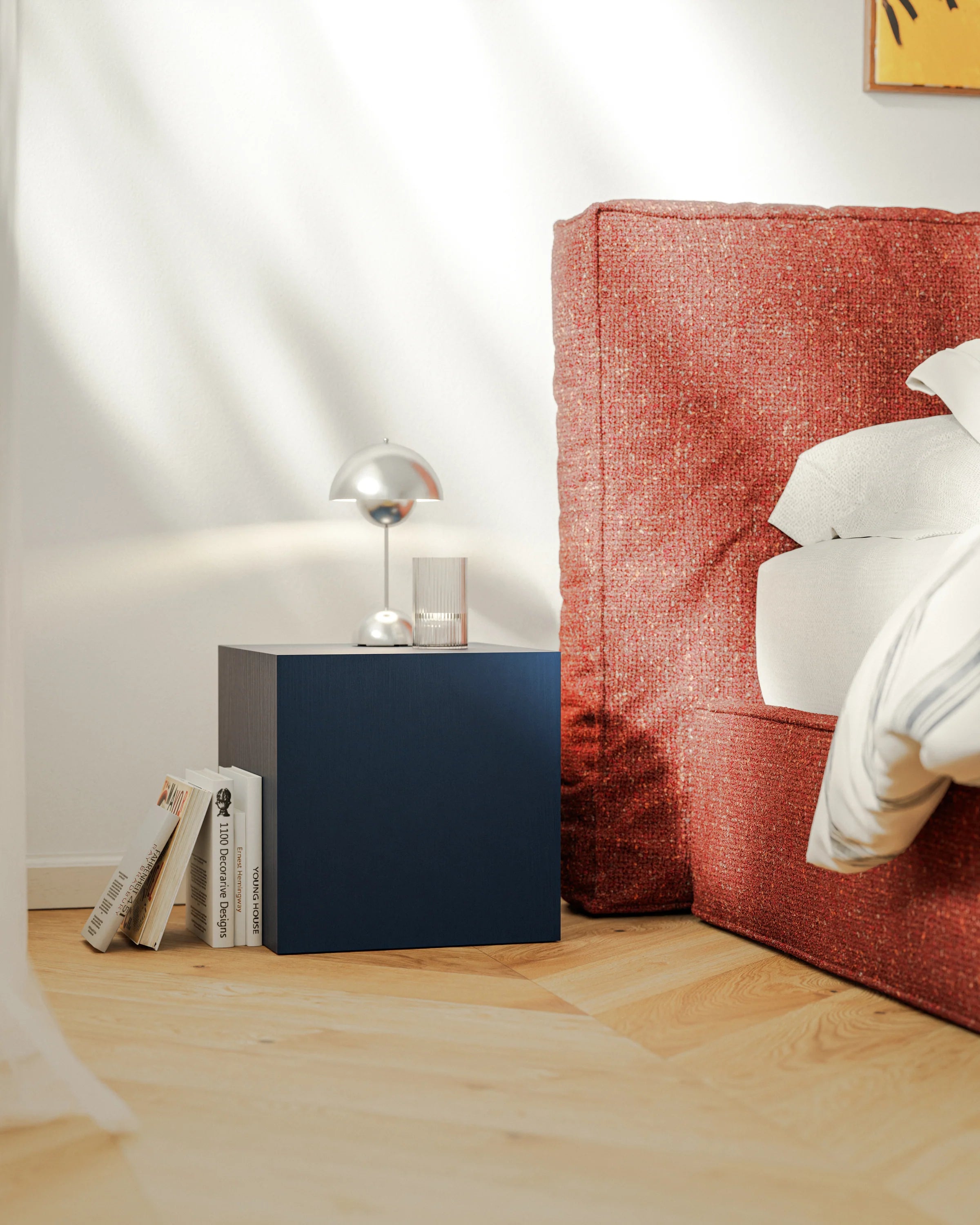 Hulp tafel CUBE kobalt blauw