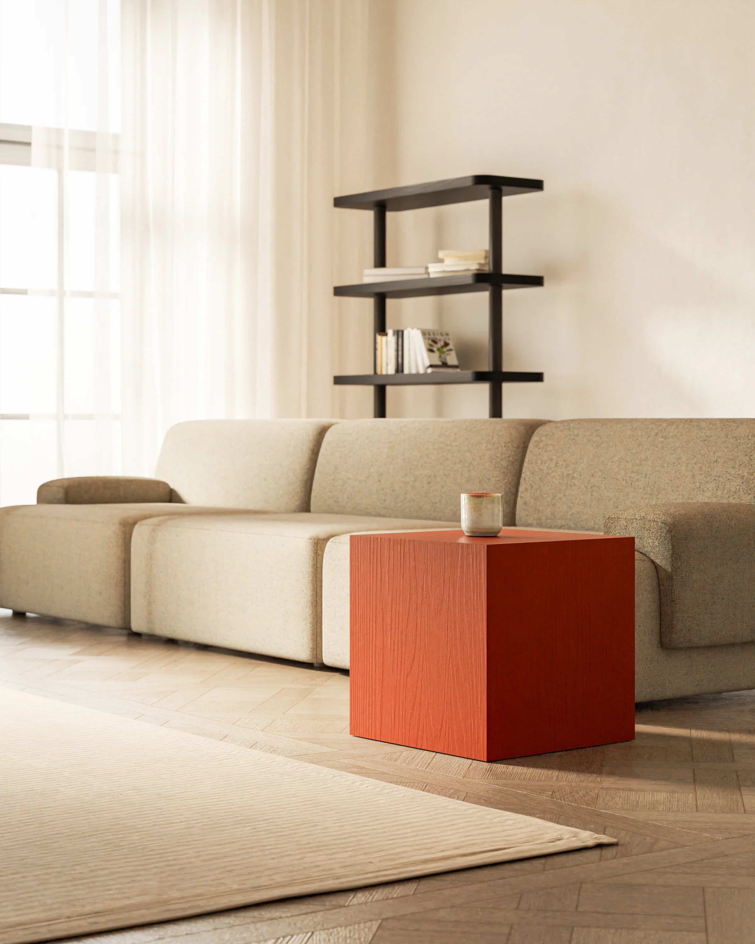 Beistelltisch CUBE rotes Rooibos