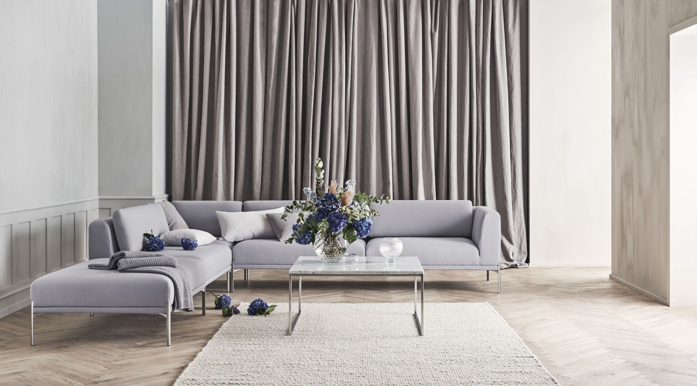 Vloerkleed SCANDINAVIA lichtgrijs