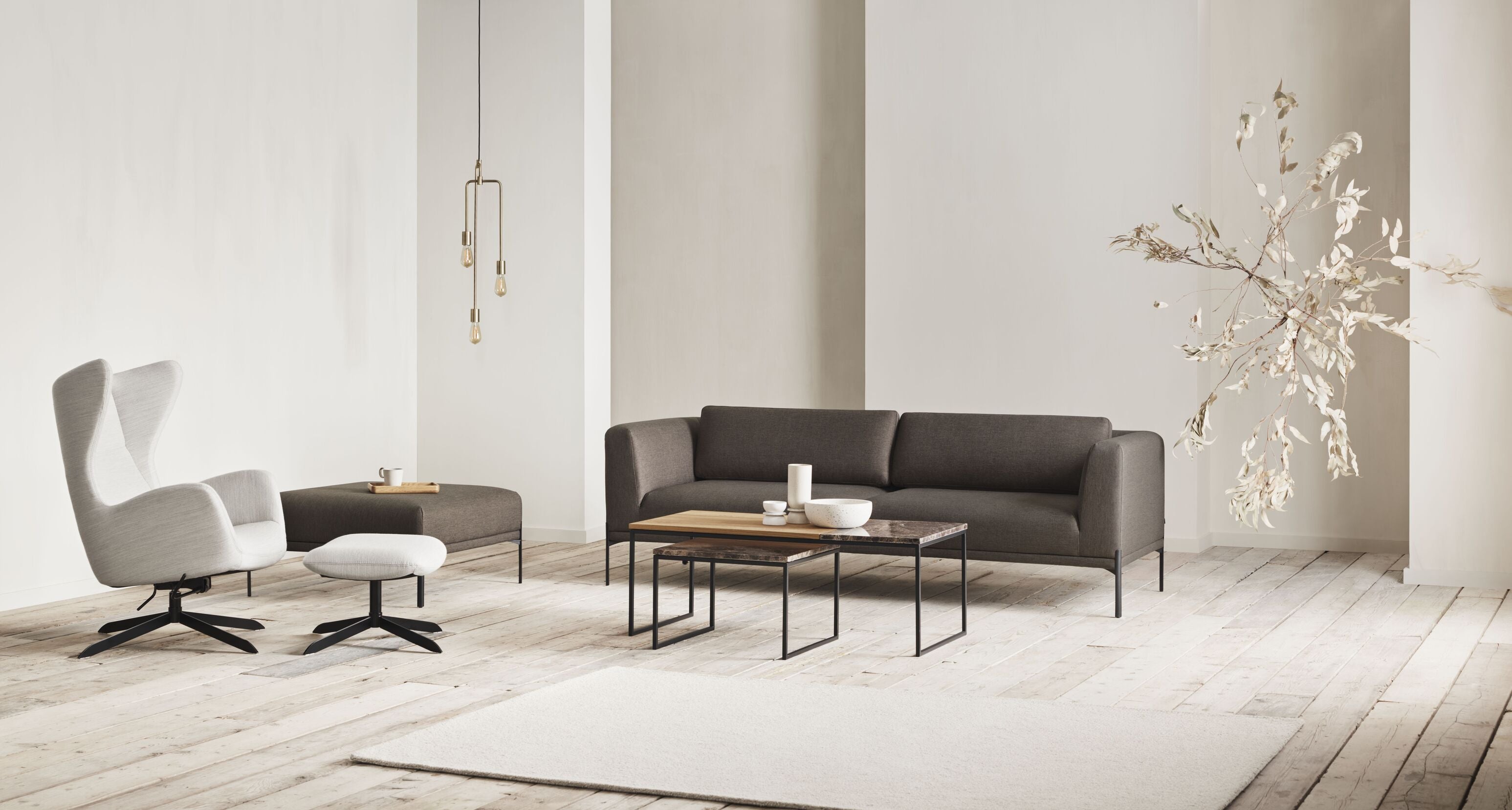 Gestoffeerde voetensteun SOLO zwarte basis