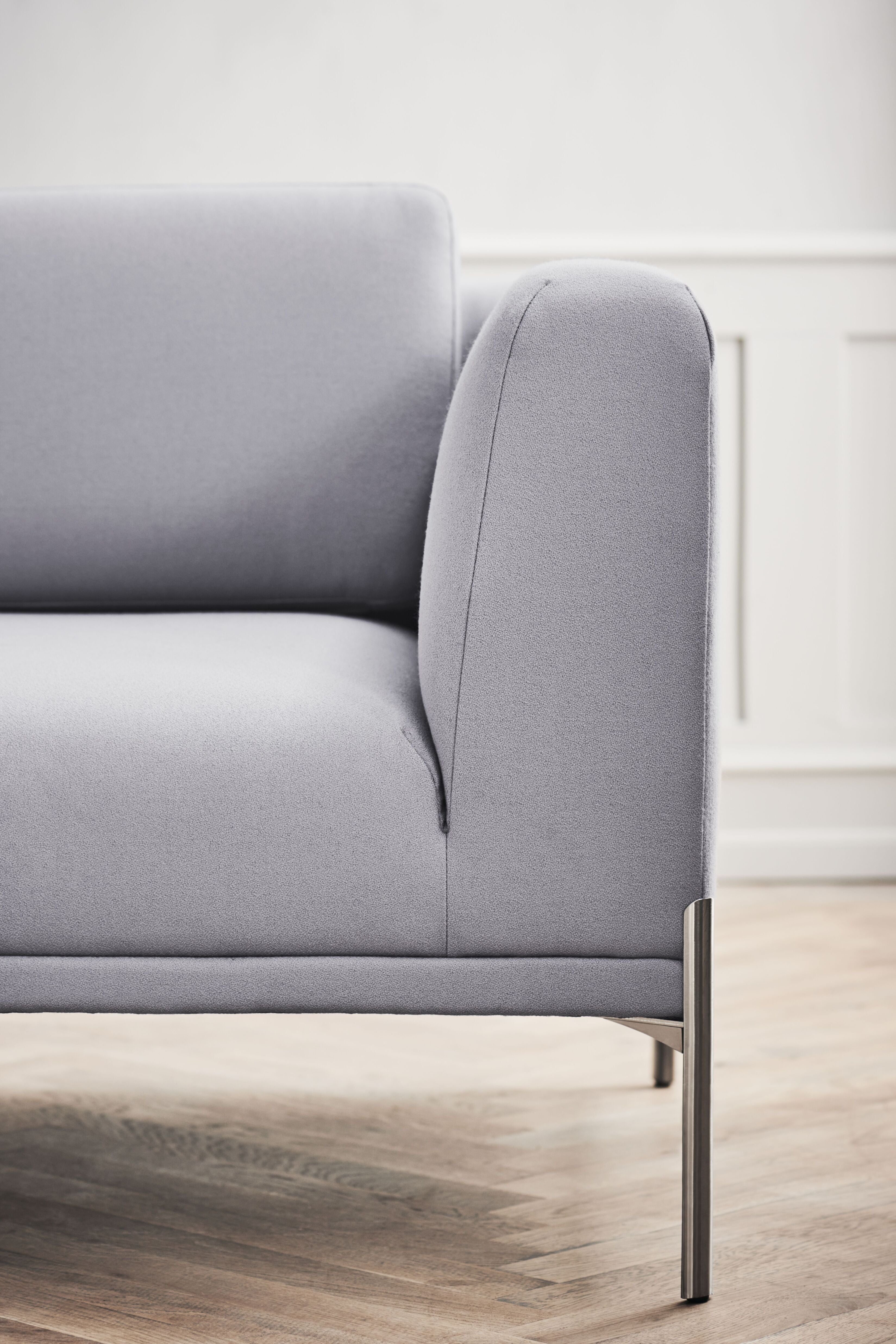 Symmetrische 6-persoons hoekbank CAISA met stalen basis