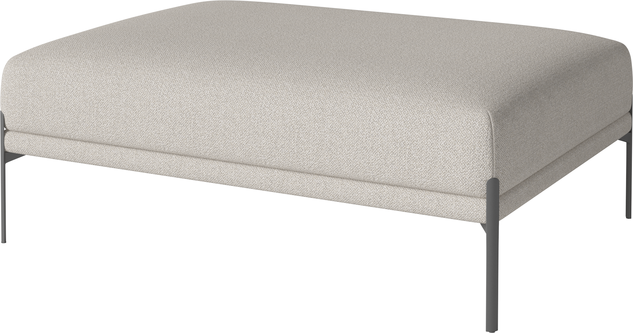 Puf CAISA grijze stalen basis