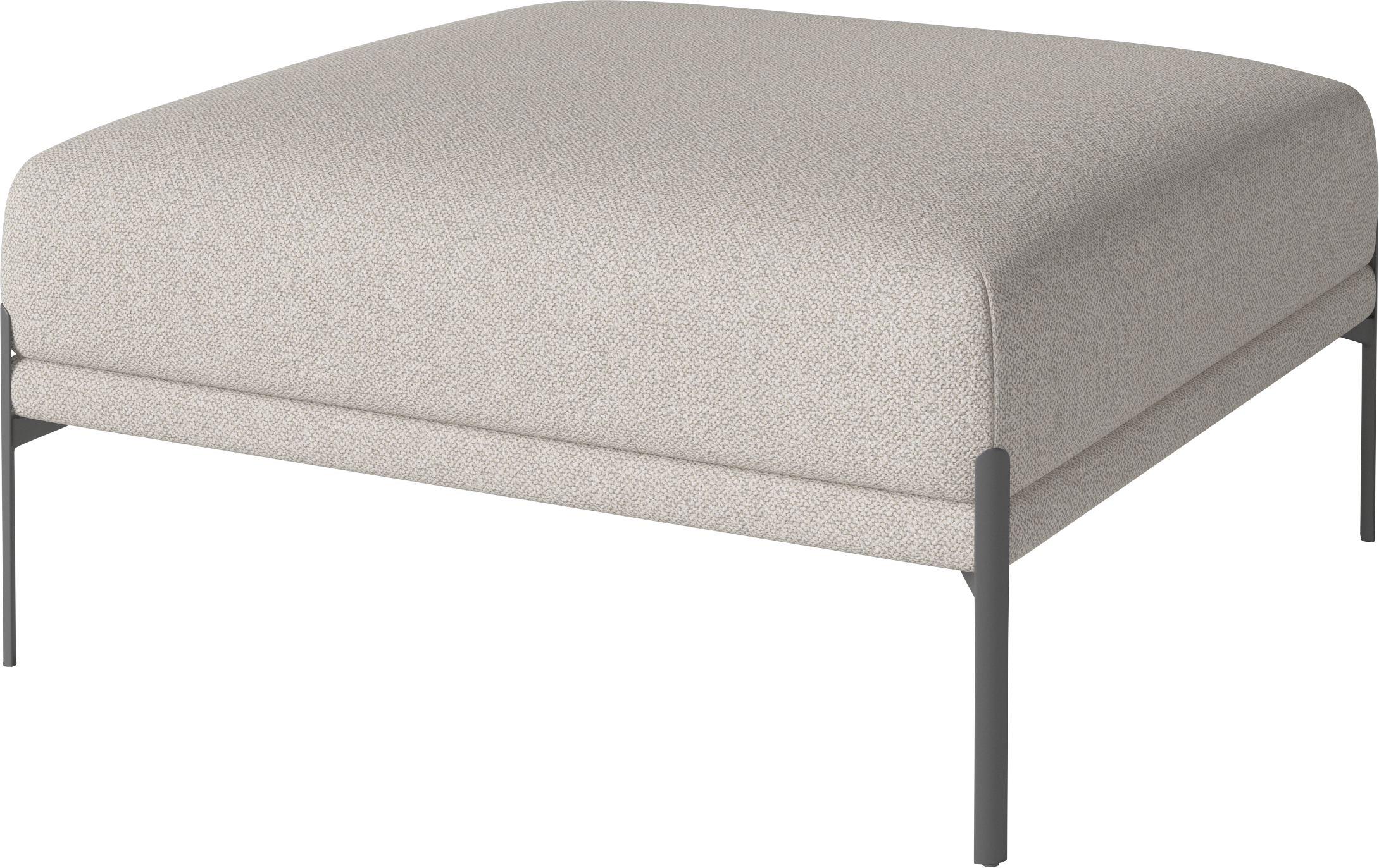 Puf CAISA grijze stalen basis