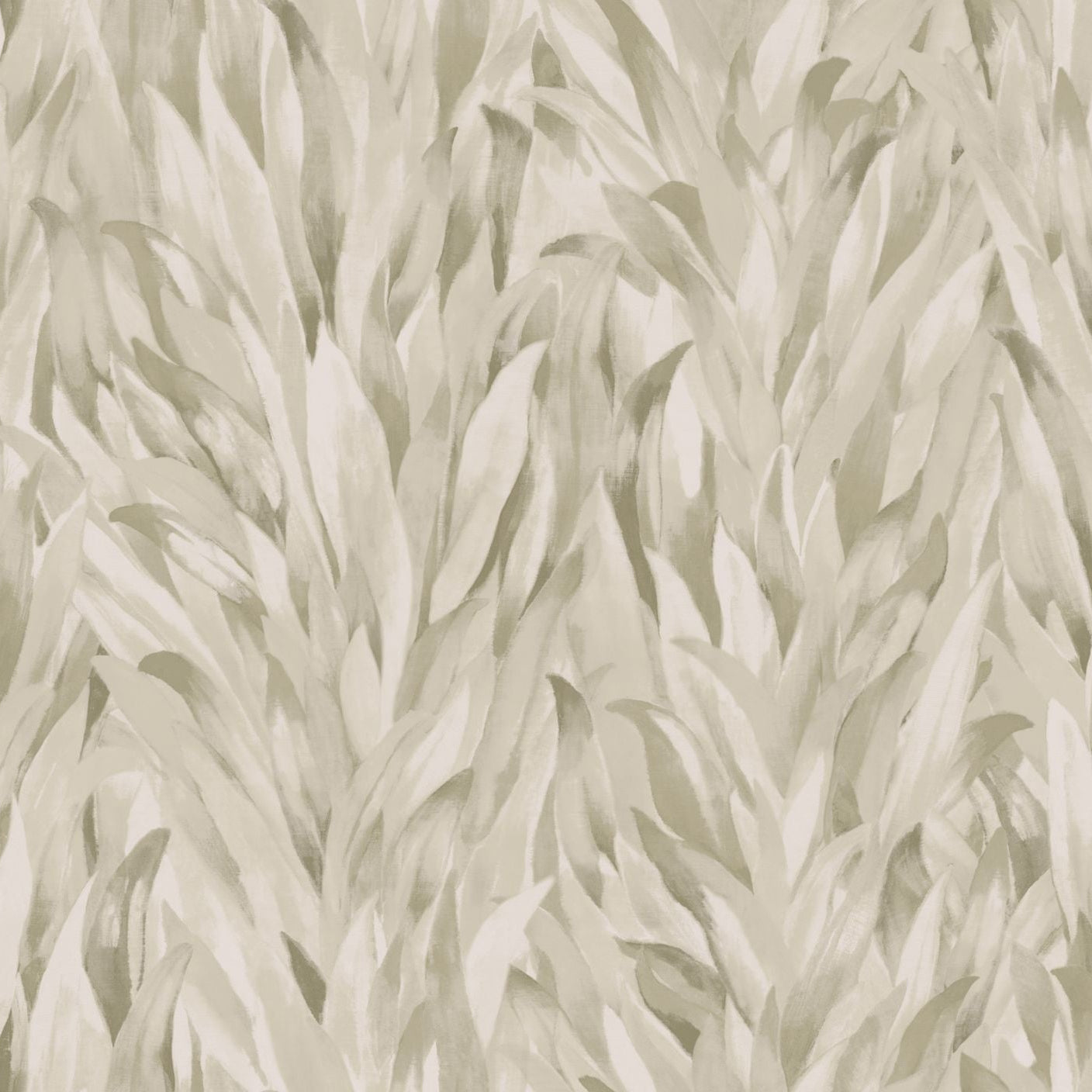 Textile wallpaper with a plant leaf pattern NOLINE - VERT DE GRIS gray with green