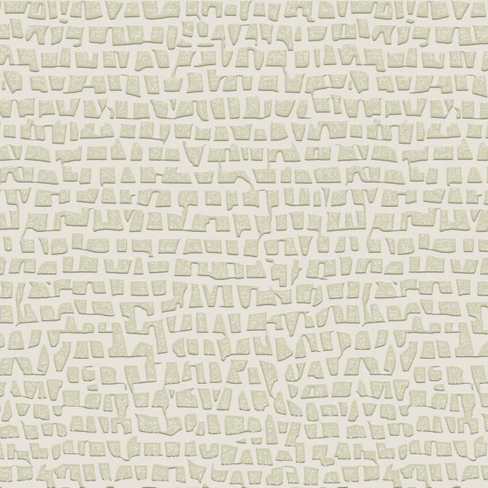 Textilstruktur-Tapete mit abstraktem Muster SERTI - CRAIE PLATINE platinweiß
