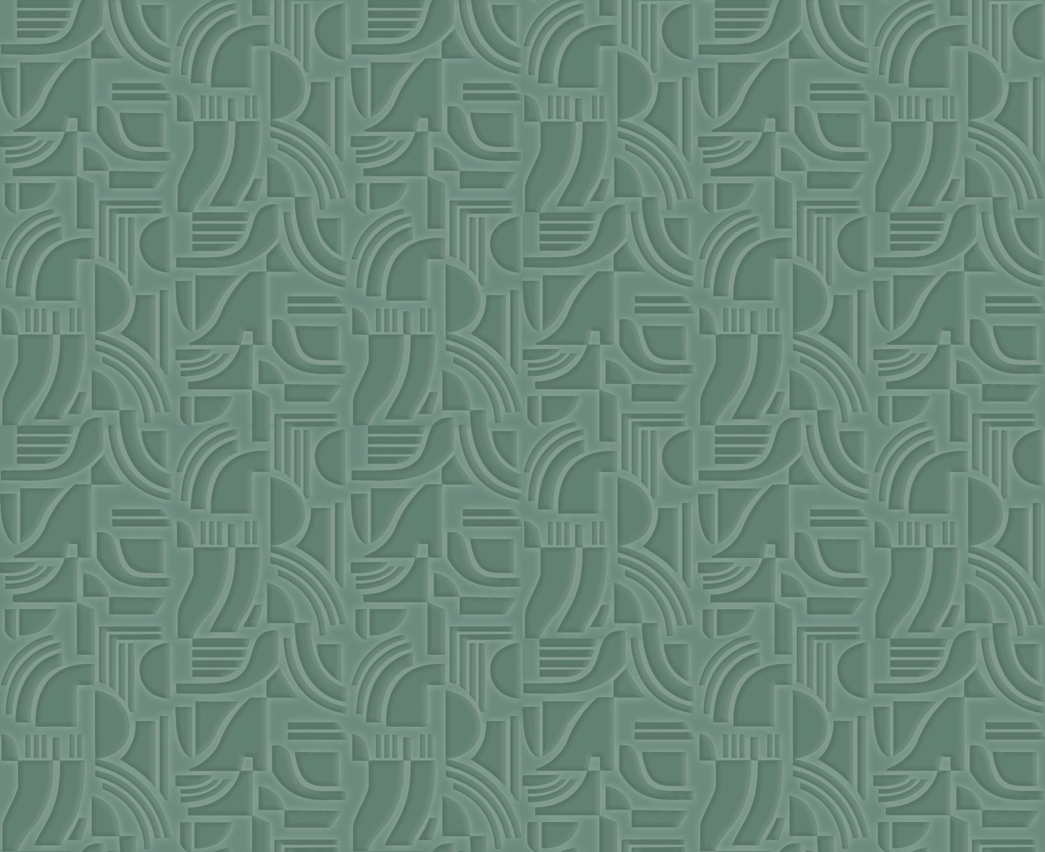 Textilstruktur-Tapete mit geometrischem Muster ARCANE - CÉLADON seledin