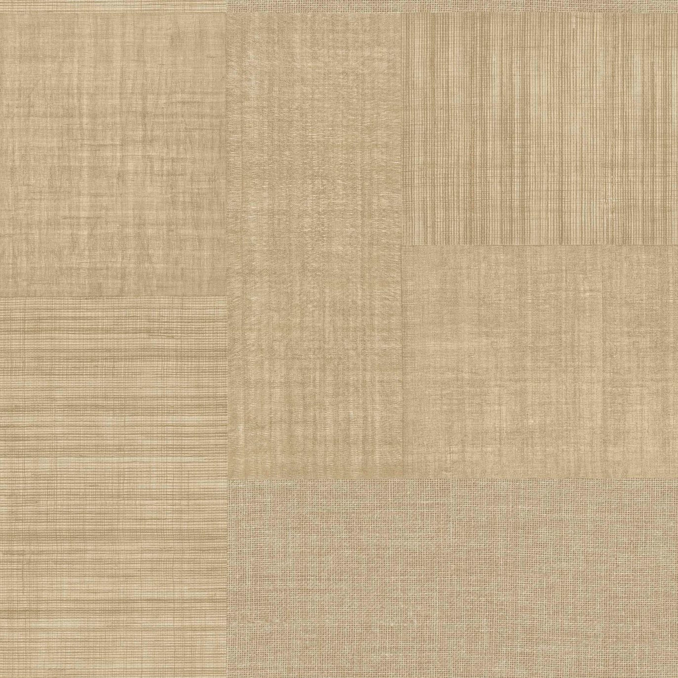 Geometric Structural Wallpaper Patchwork Imitating Fabric MESTIZO - TRAVERTINE Beige