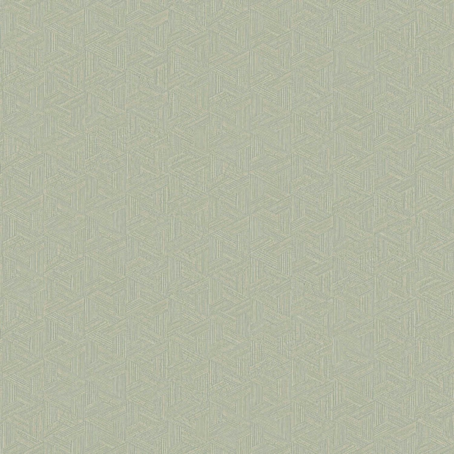 Geometrische Struktur-Tapete inspiriert von Bananenblatt LINDU - OPALINE hellgrün