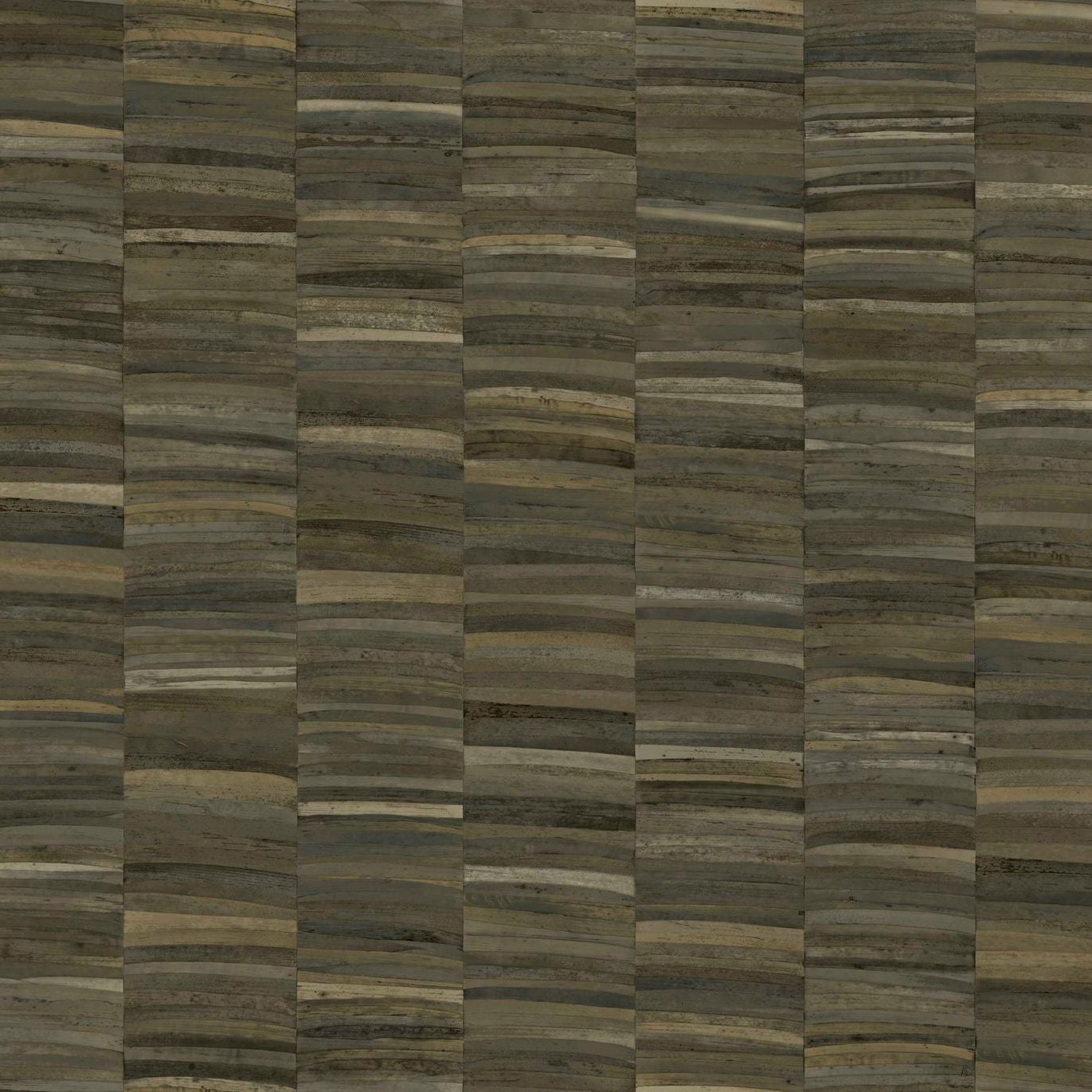Structural wallpaper in stripes imitating a plant weave STYLOSA - ANTHRACITE anthracite
