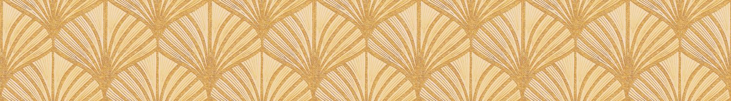 Metallic Structural Wallpaper with Leaf Plant Motif ORION - Gold OR