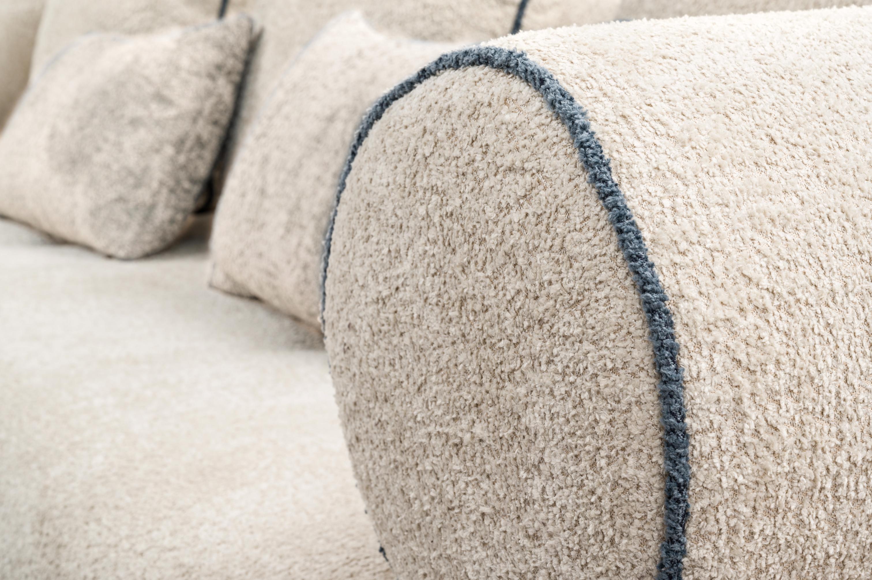 Modulaire rechtse hoekbank CASABLANCA gepersonaliseerd