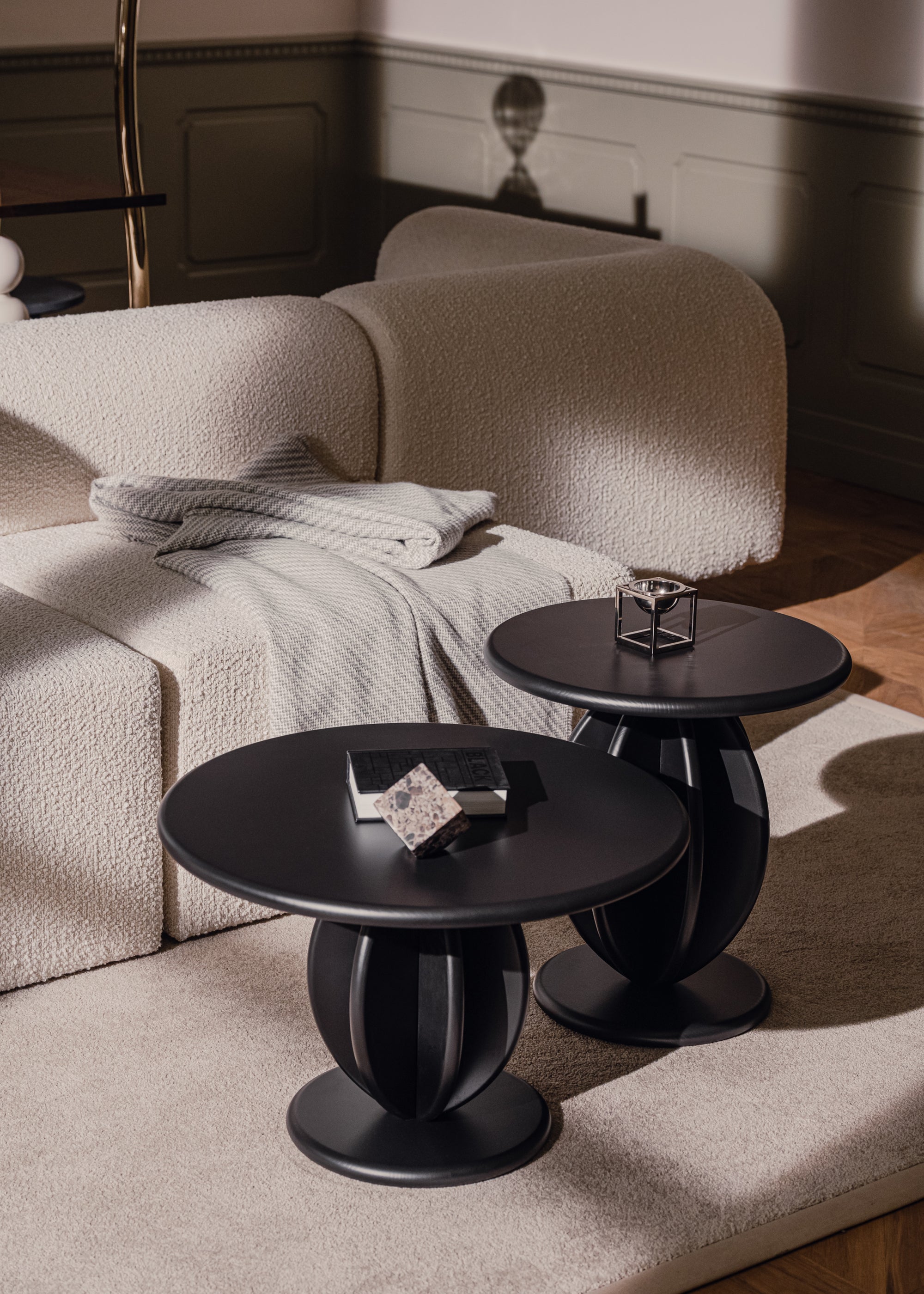 CITRUS Side Table Burgundy Ash Wood