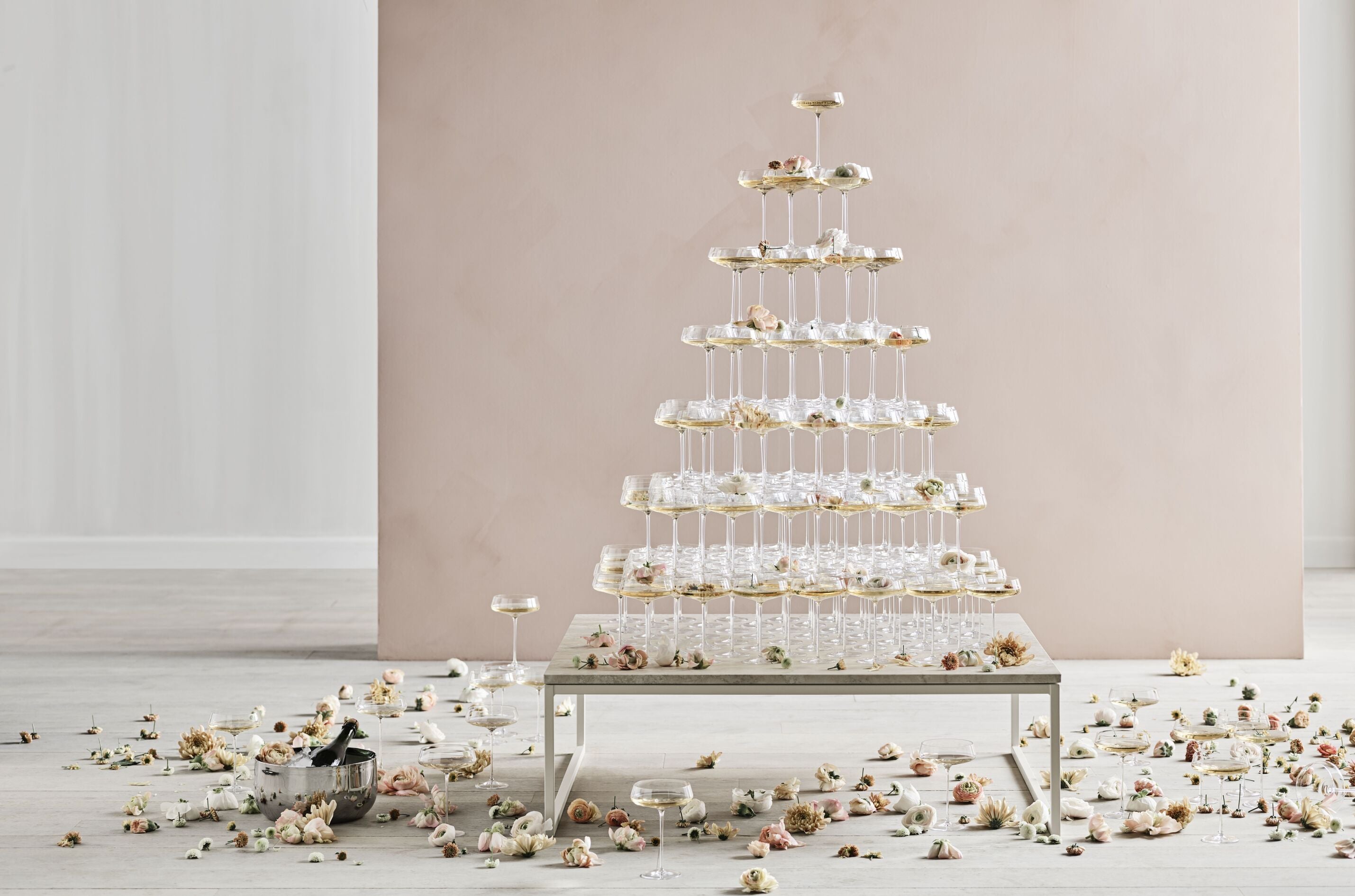 Salontafel COMO grijze stalen basis