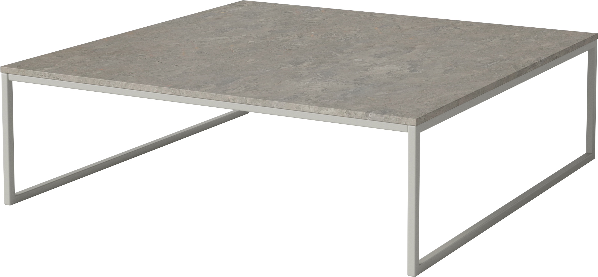 Salontafel COMO grijze stalen basis