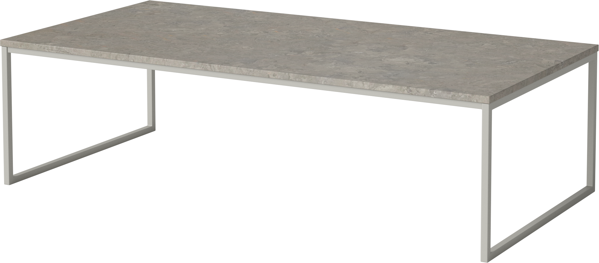 Salontafel COMO grijze stalen basis