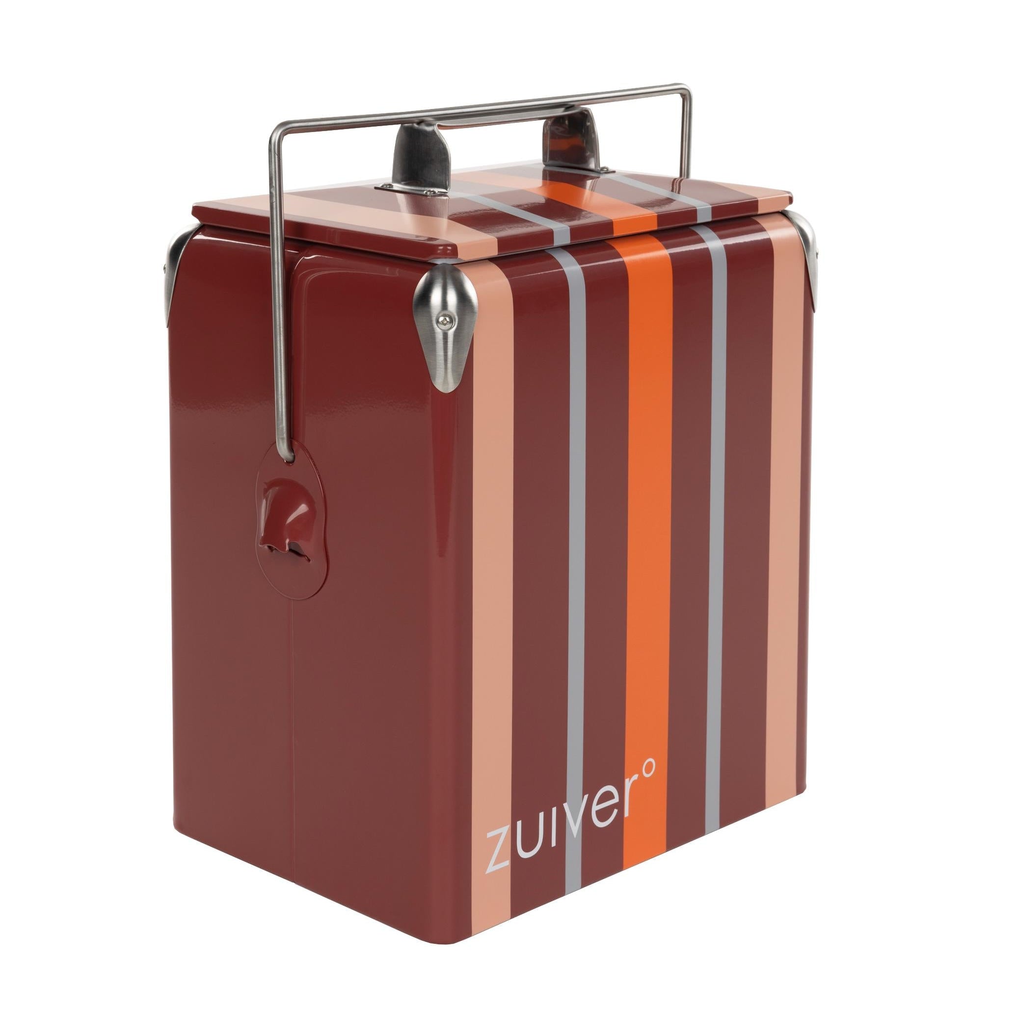BE WINE Portable Refrigerator Burgundy with Orange and Gray