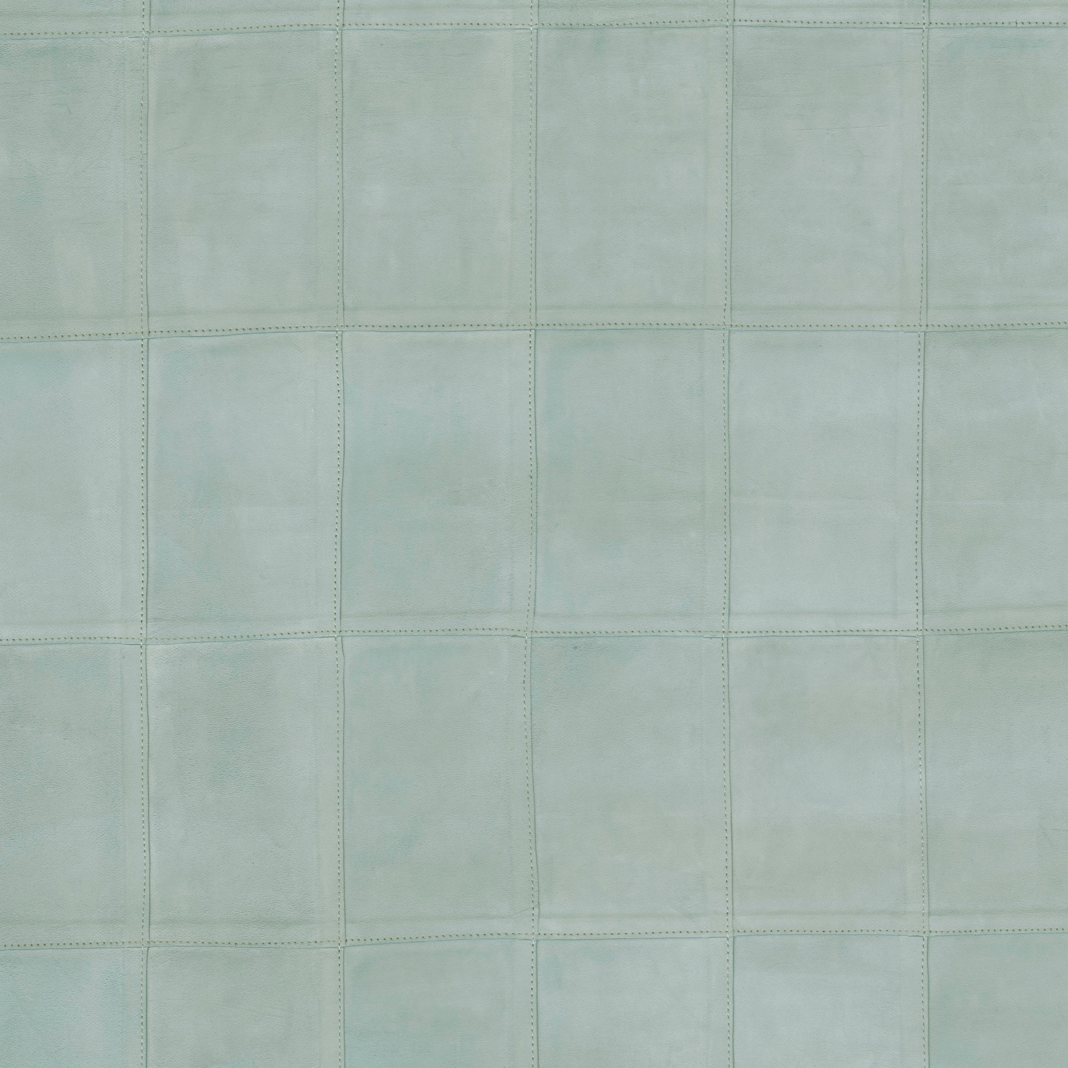 Natural leather wallpaper with geometric pattern AVENIO turquoise