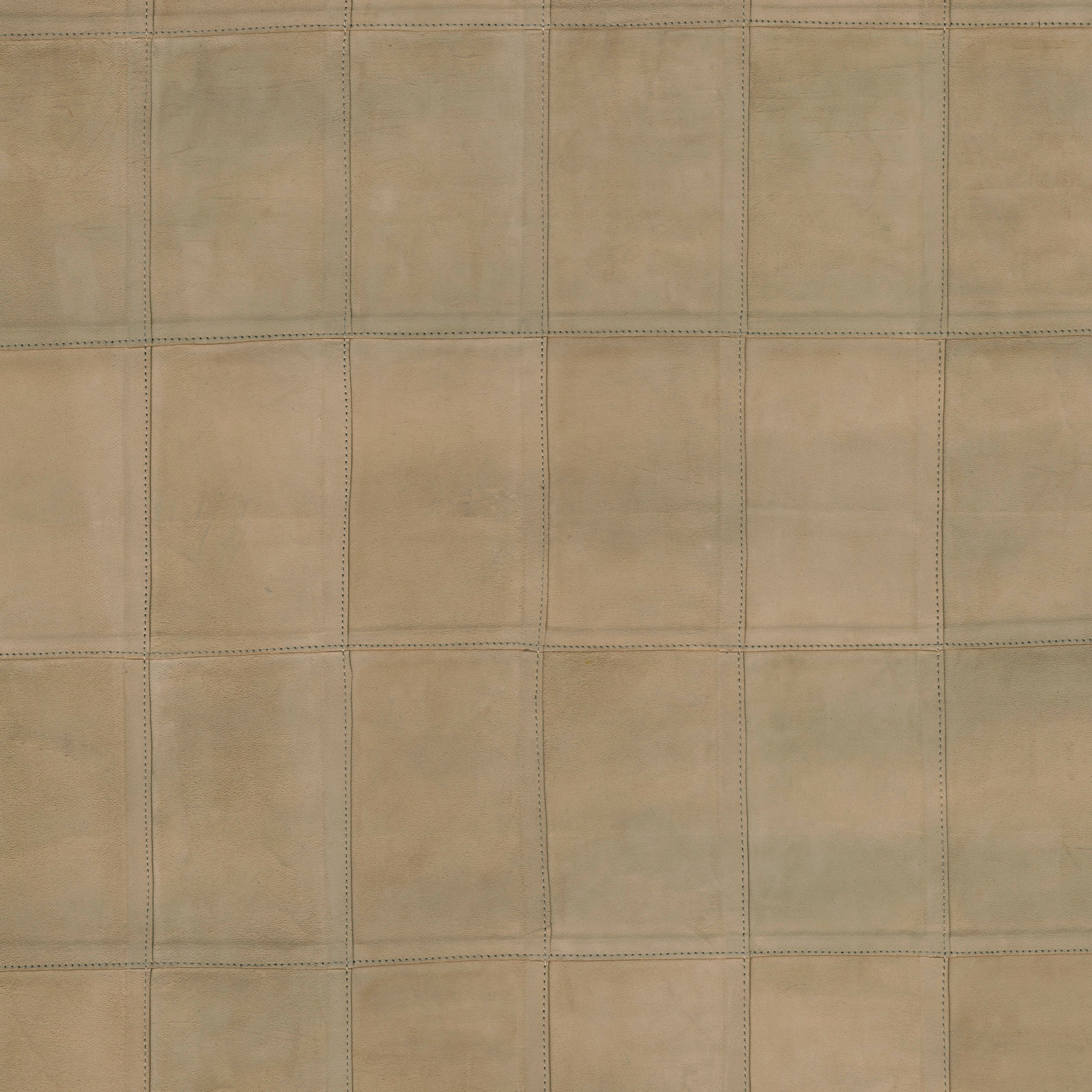 Natural leather wallpaper with geometric pattern AVENIO light brown