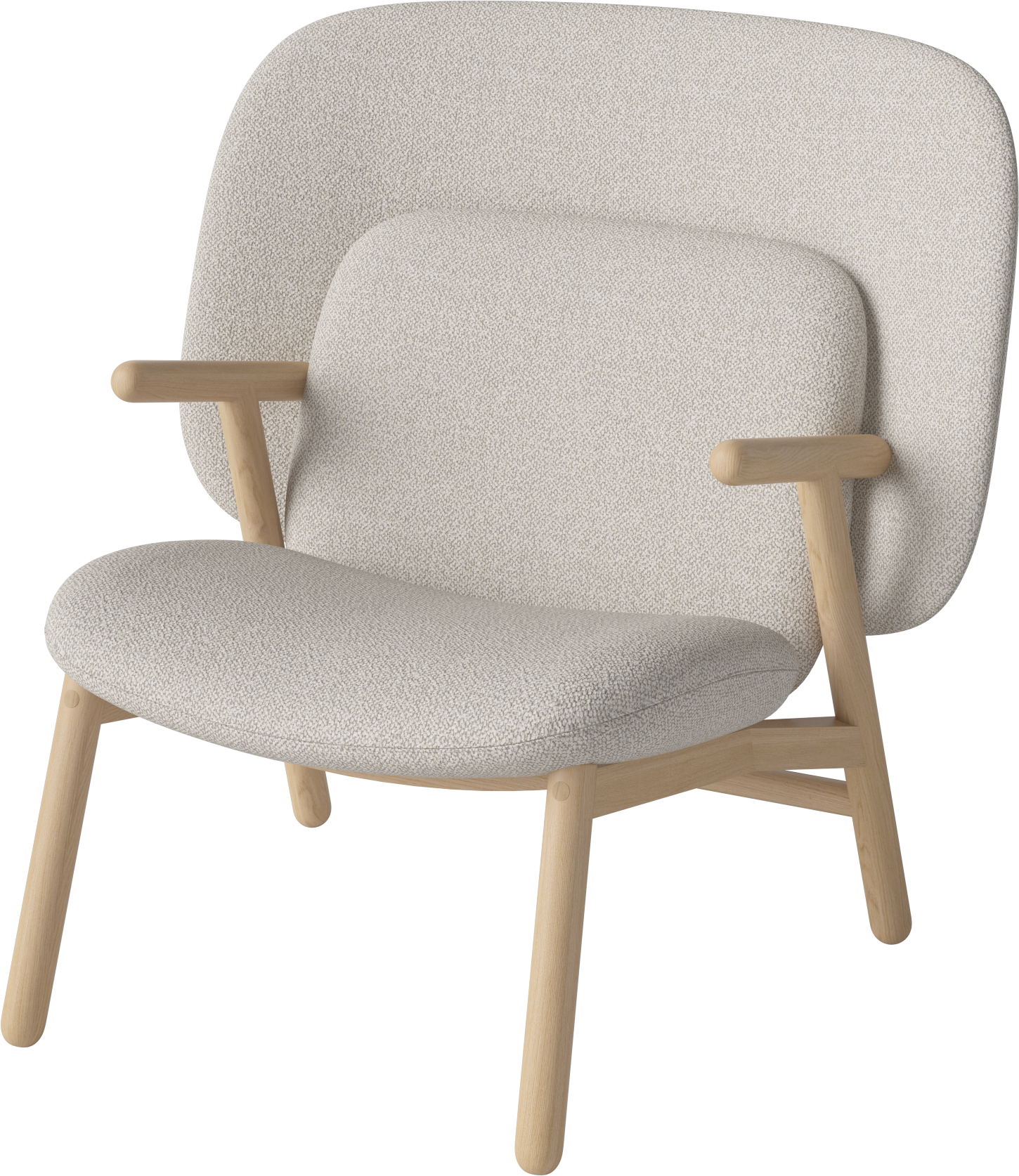 Chair with headboard COSH base made of bleached oak wood