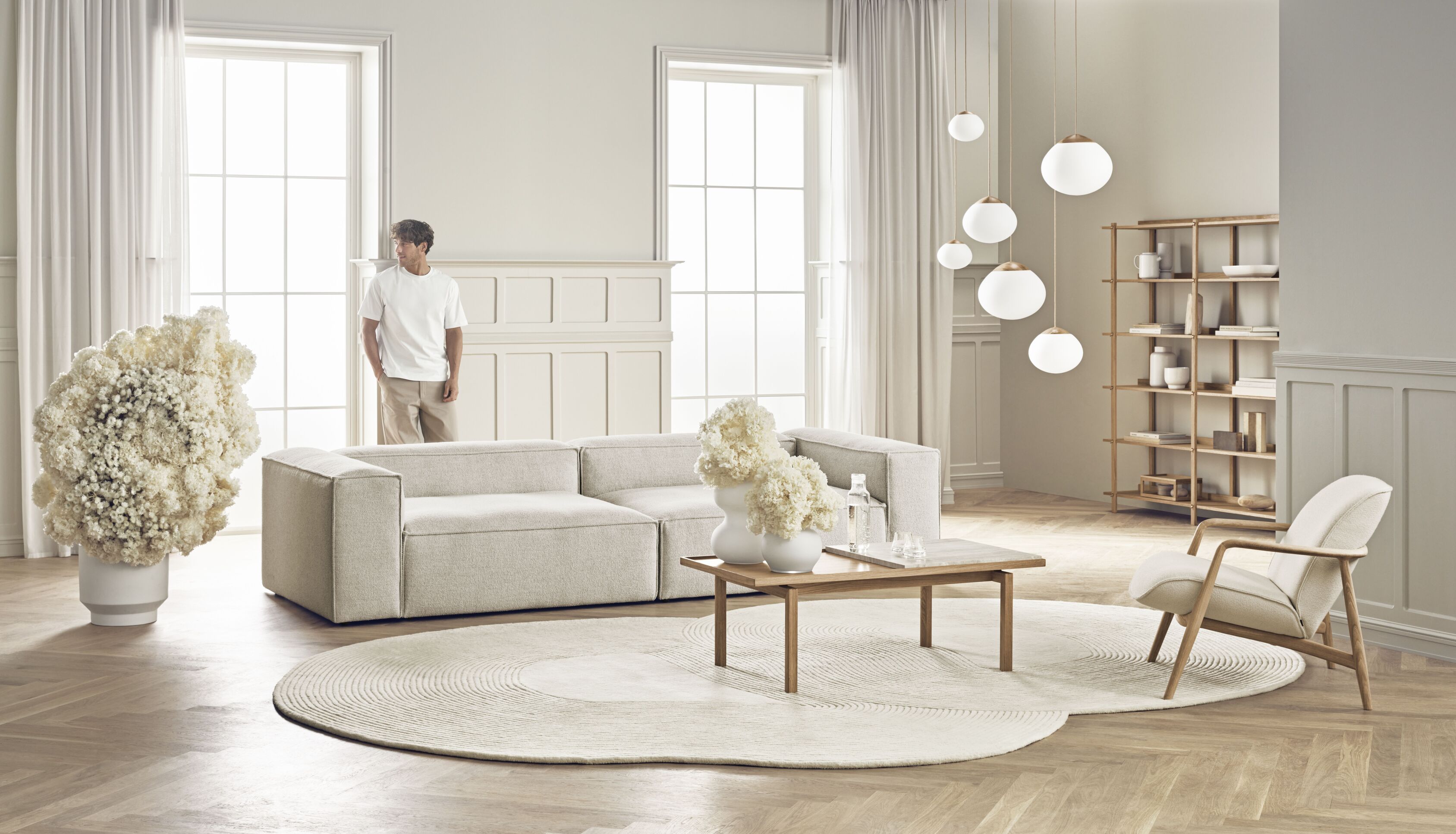 Oval rug ZEN SHAPED gray