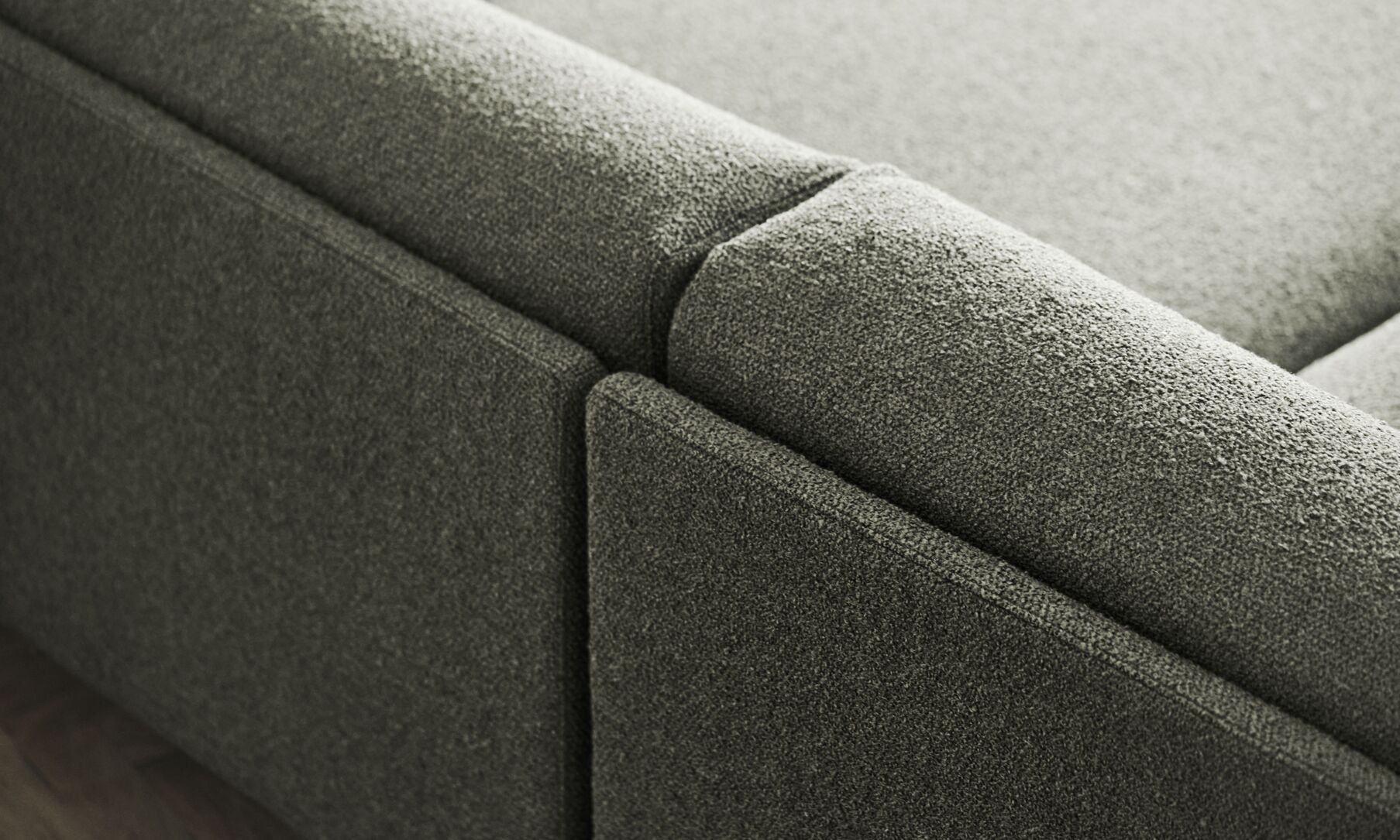 Modulaire bank COSY - middenmodule met eiken basis