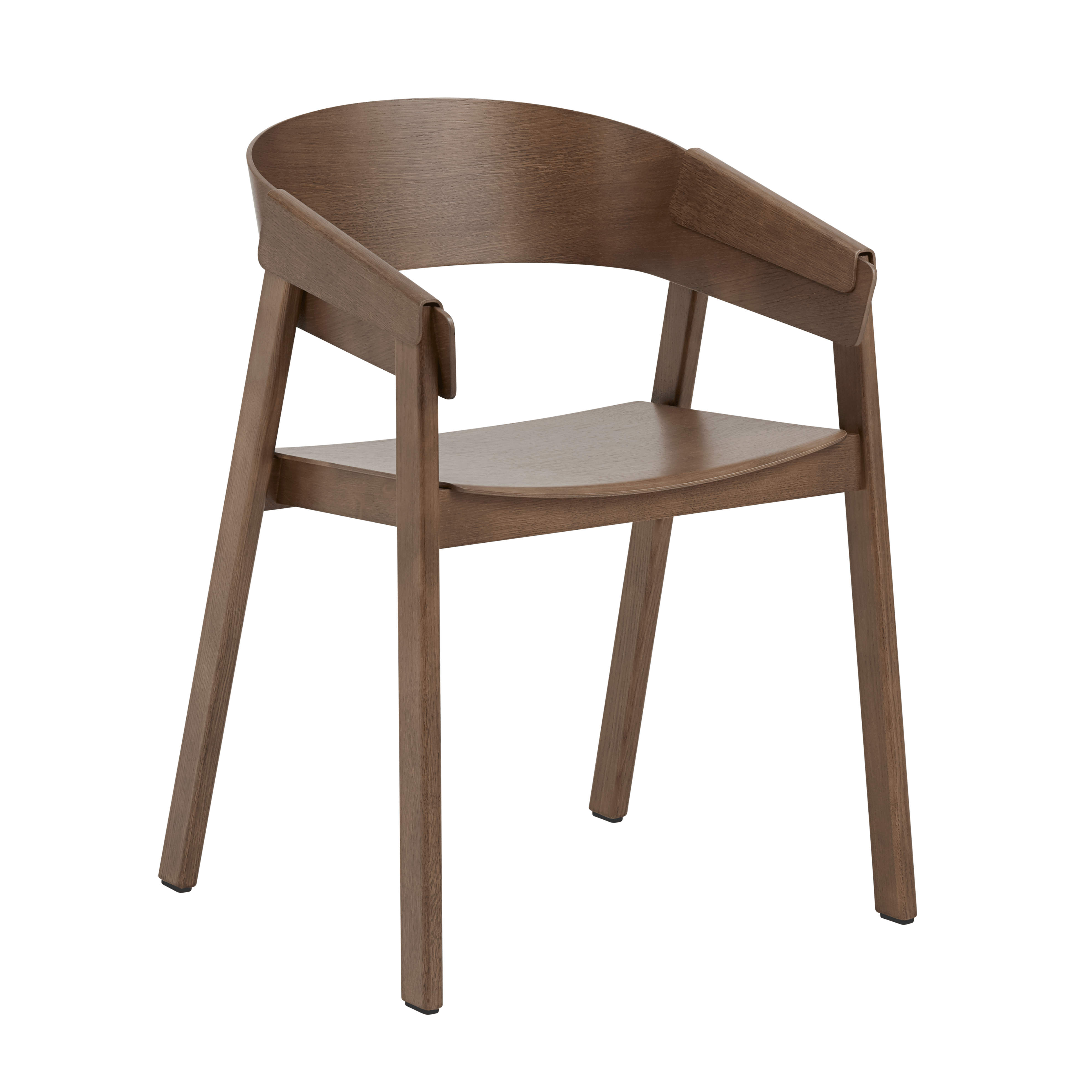 Fauteuil met armleuningen COVER donker eikenfineer