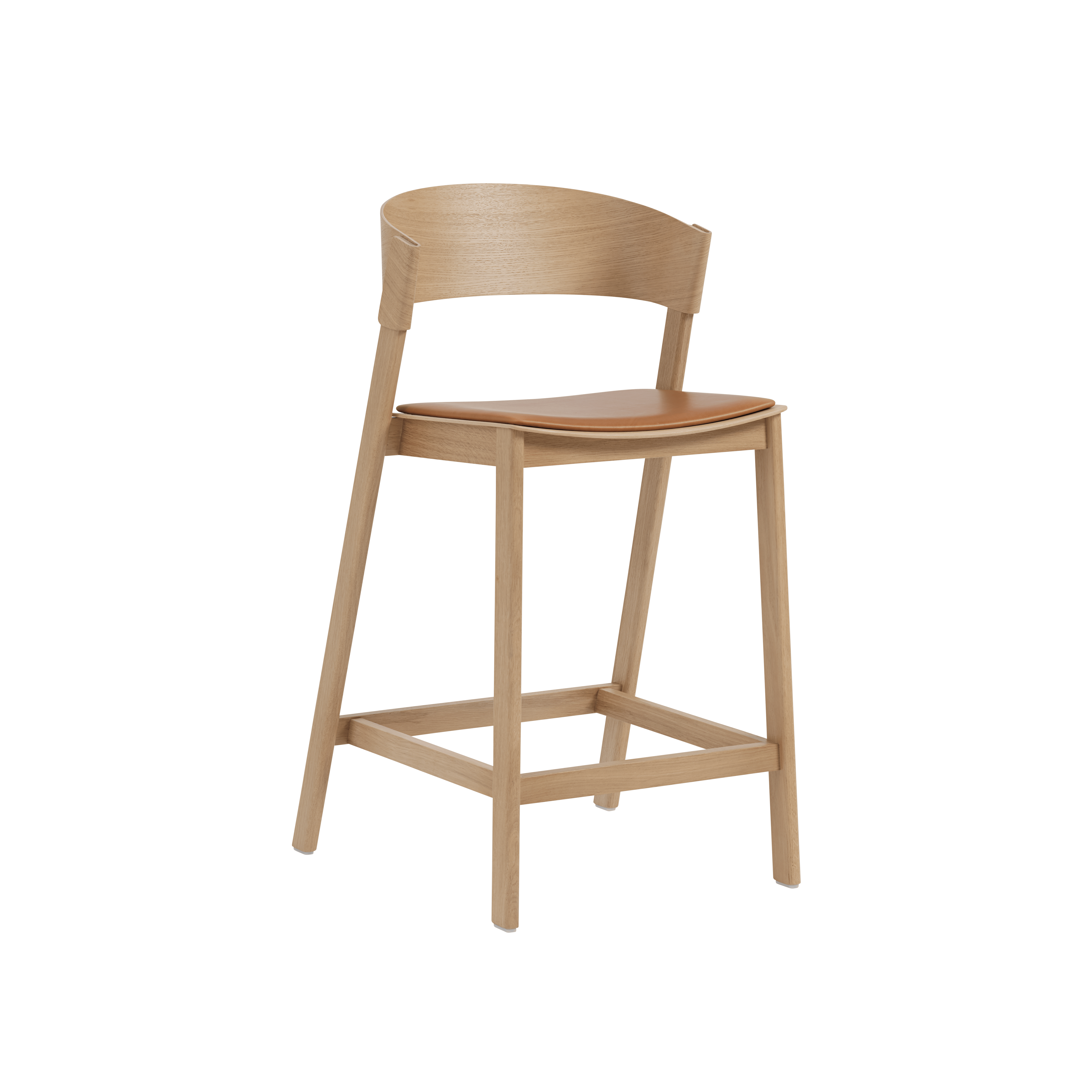 Gepersonaliseerde barstoel COVER met eikenhouten basis