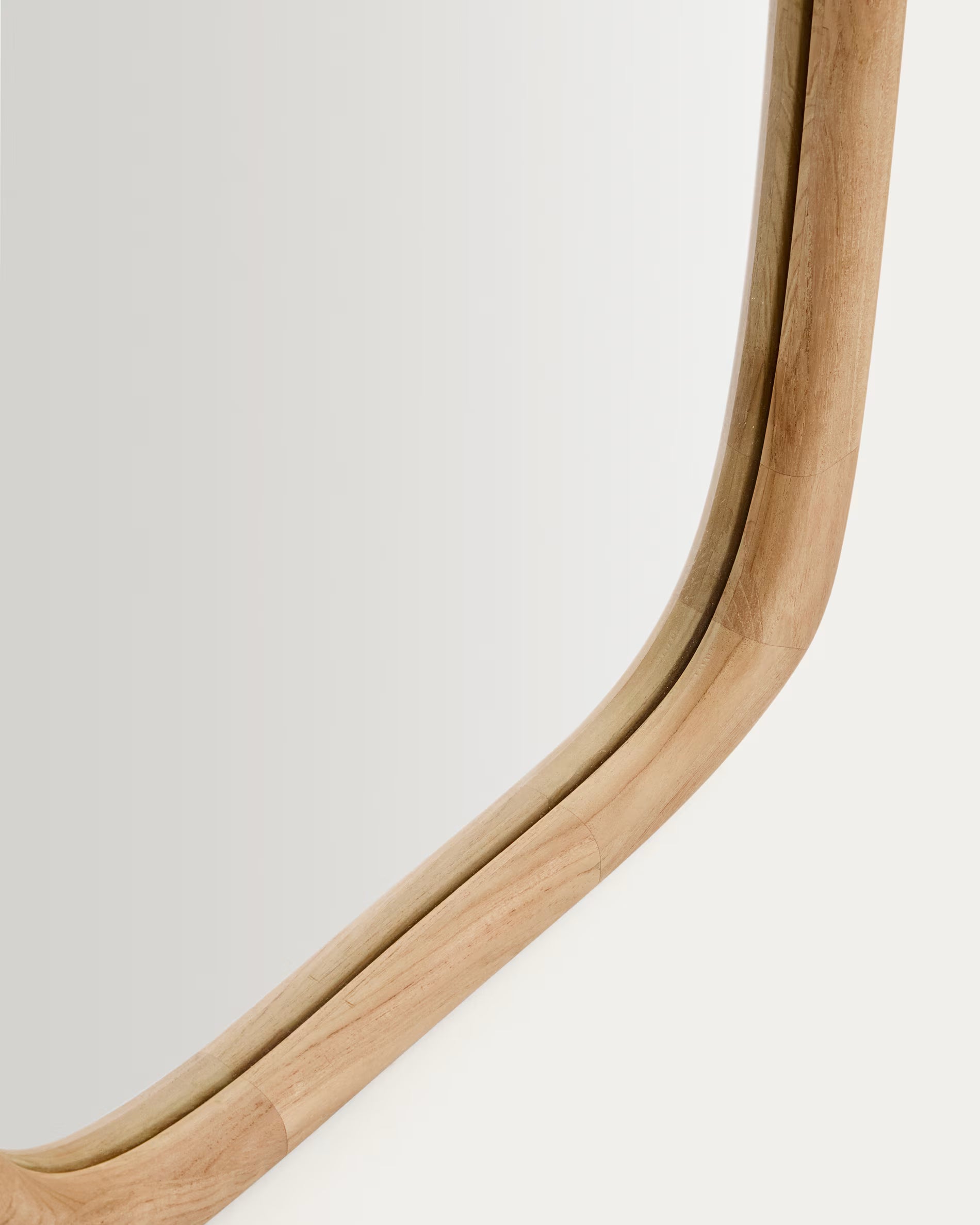 Länglicher Spiegel ALURA Teakholz