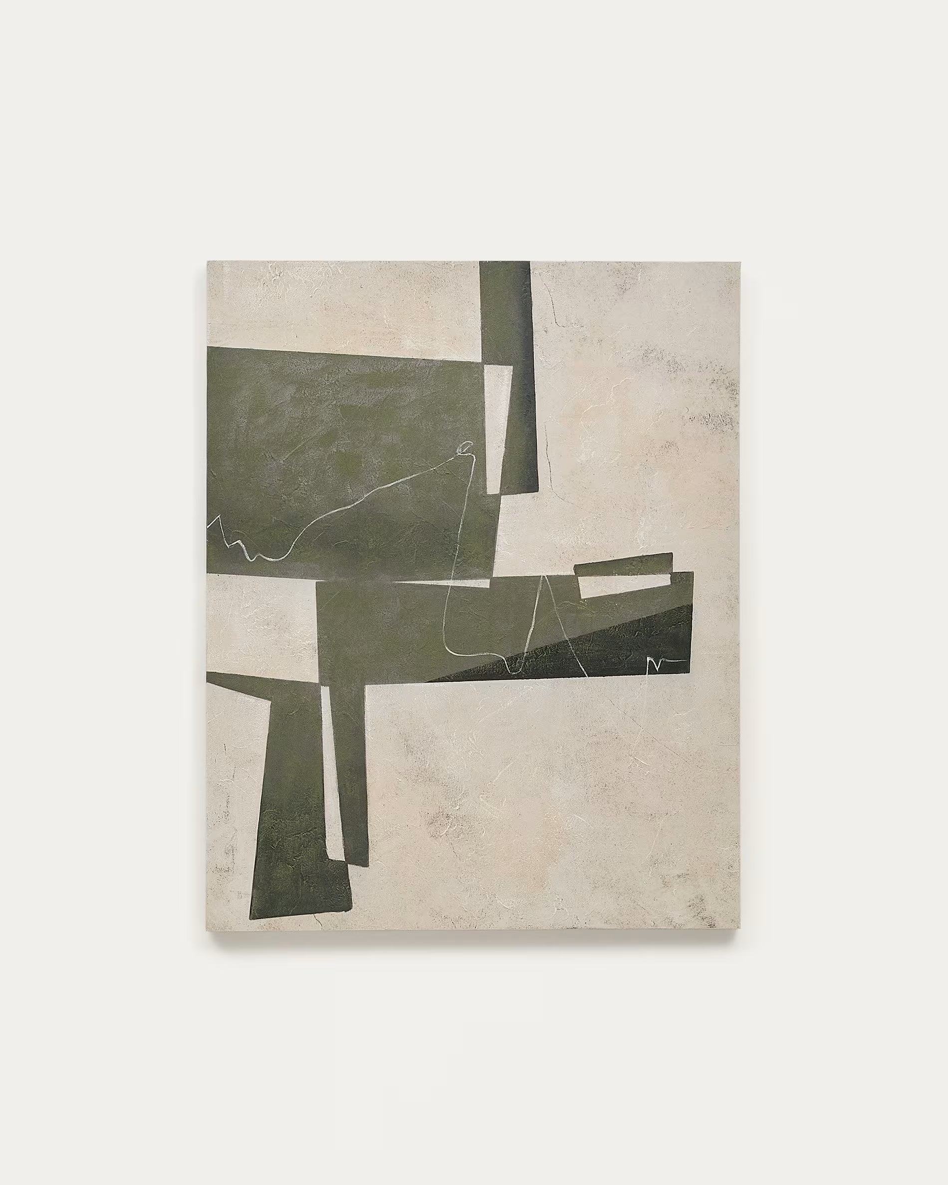 Schilderij FIDA groen met beige